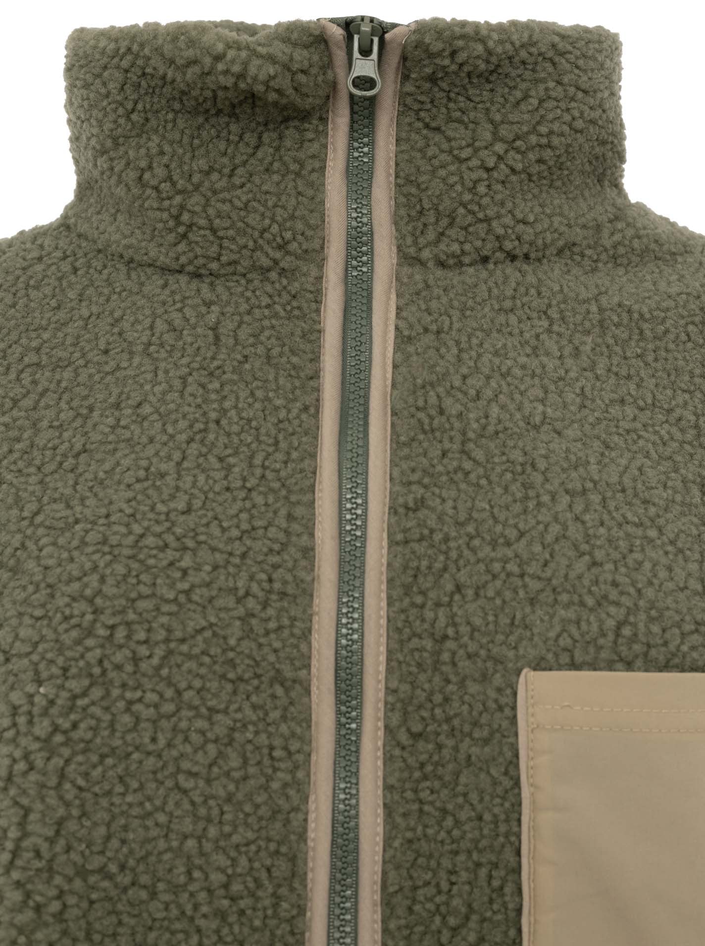 Zwillingsherz Bomberjacke »"Classic"« kuscheliges Teddy-Fleece , Kontrastdetails, Brutstasche, Stehkragen