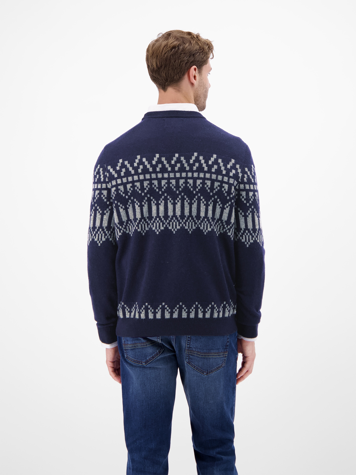 LERROS Strickpullover »LERROS Herren Strickpullover, skandinavisch inspiriert«
