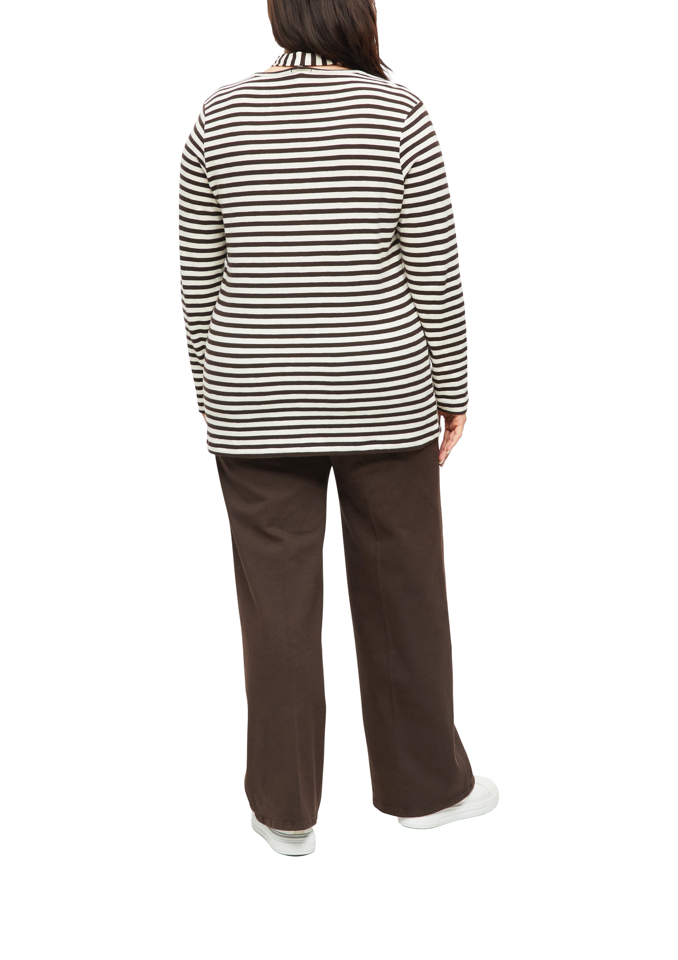 s.Oliver CURVE Longshirt Langarm / Streifen-Muster / Große Größen