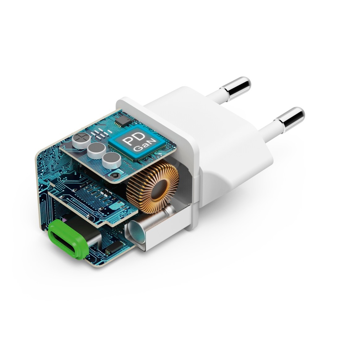 Hama Schnelllade-Gerät »Schnellladegerät (USB-C, PD/QC, extraklein 3,1 x 2,85 x 2,85 cm, 30 W)«, (1 St.)