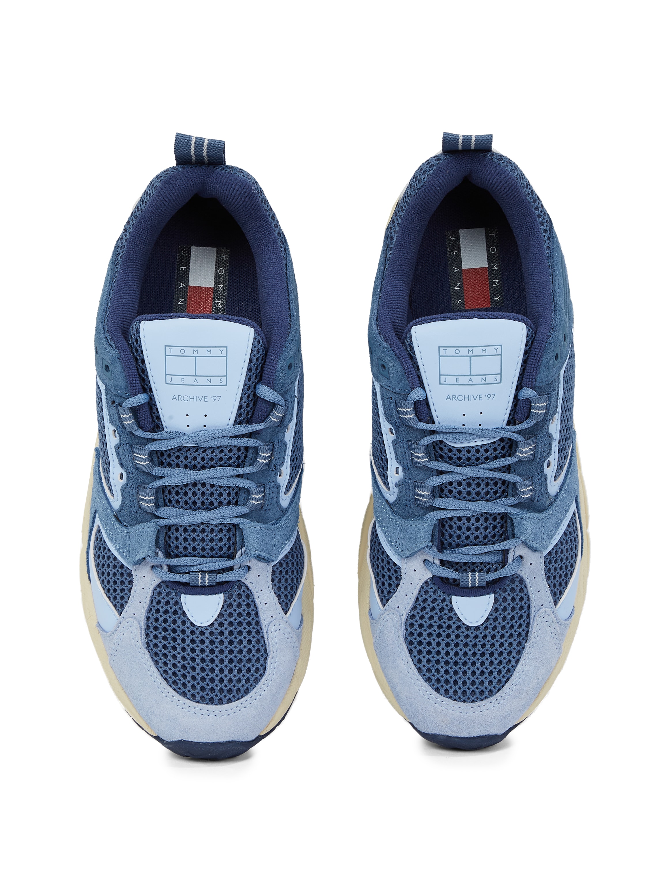 Tommy Jeans Keilsneaker »ARCHIVE'97«, Frühlingsschuh, Halbschuh, Schnürschuh mit Logo an der Zunge