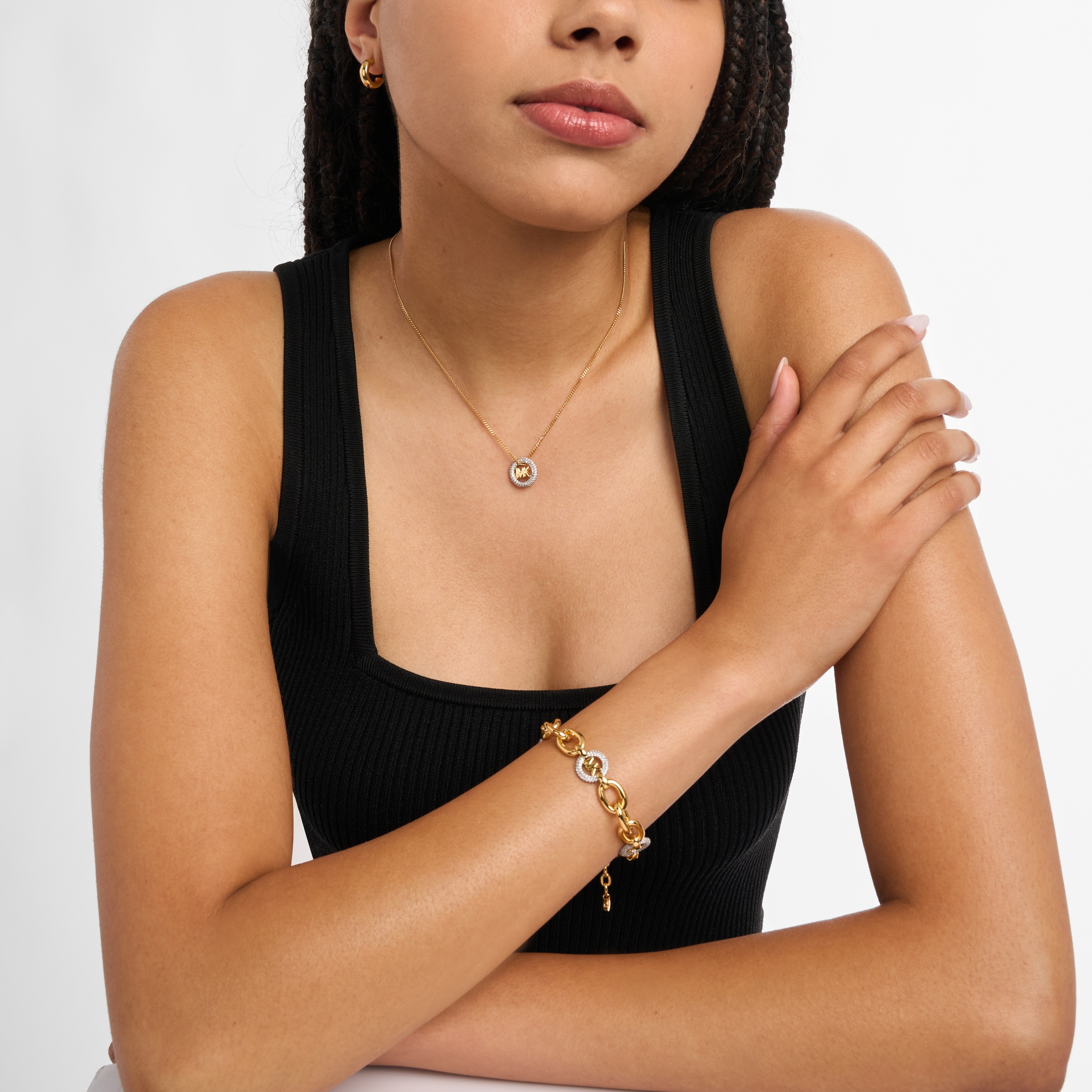 MICHAEL KORS Schmuckset »Multipack Schmuck Geschenk Metall PREMIUM« (Set, 4 Stk. tlg.)  mit Zirkonia (synth.)