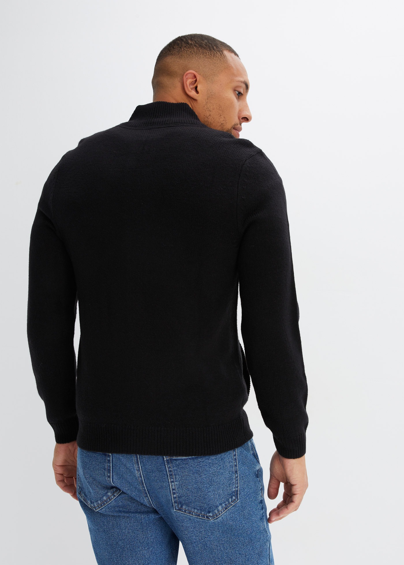 bonprix Strickjacke "Feinstrickjacke" mit Stehkragen, Regular Fit günstig online kaufen