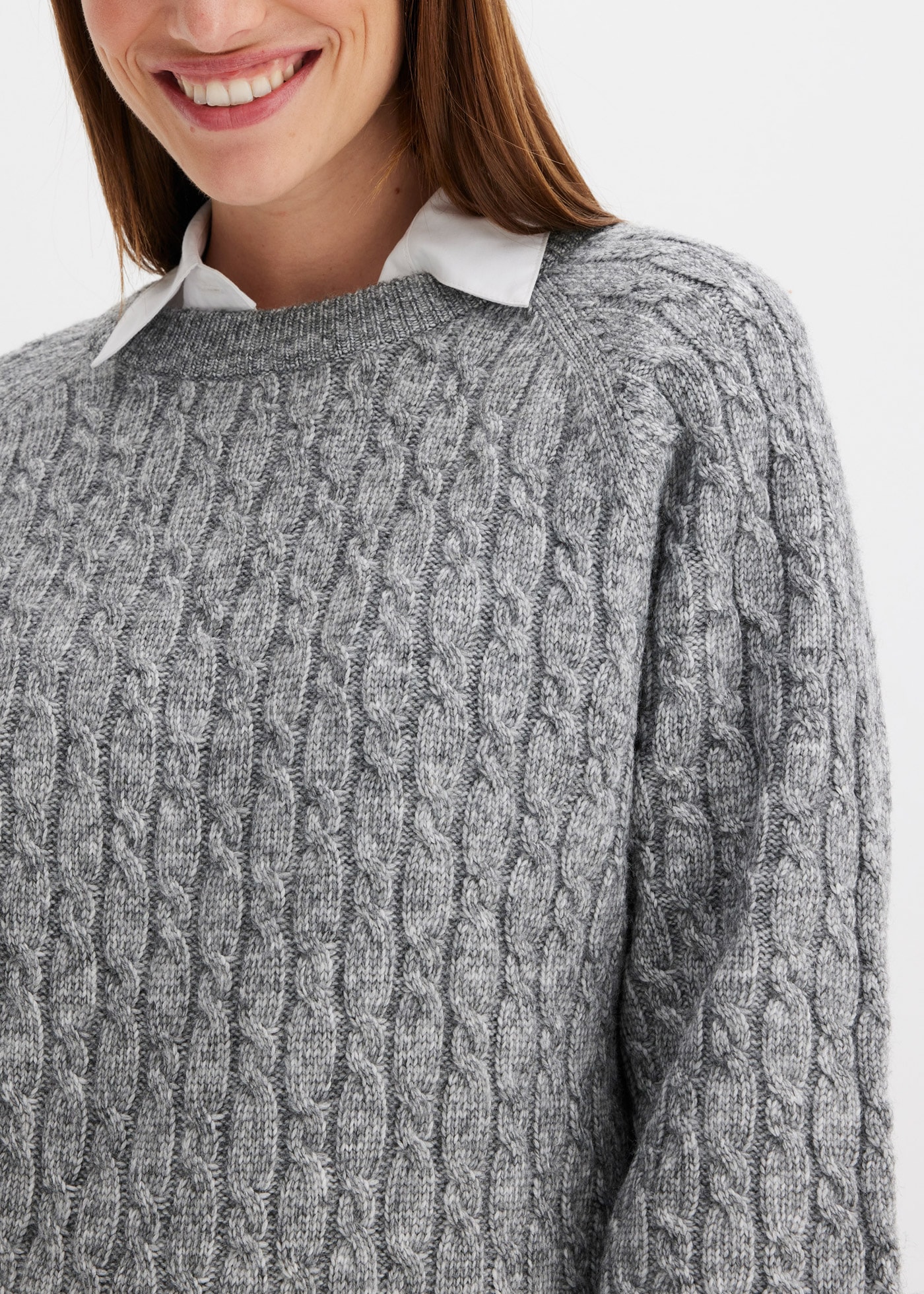 bonprix Strickpullover »Oversize-Pullover mit Zopfmuster«, Oversize-Pullover mit Zopfmuster
