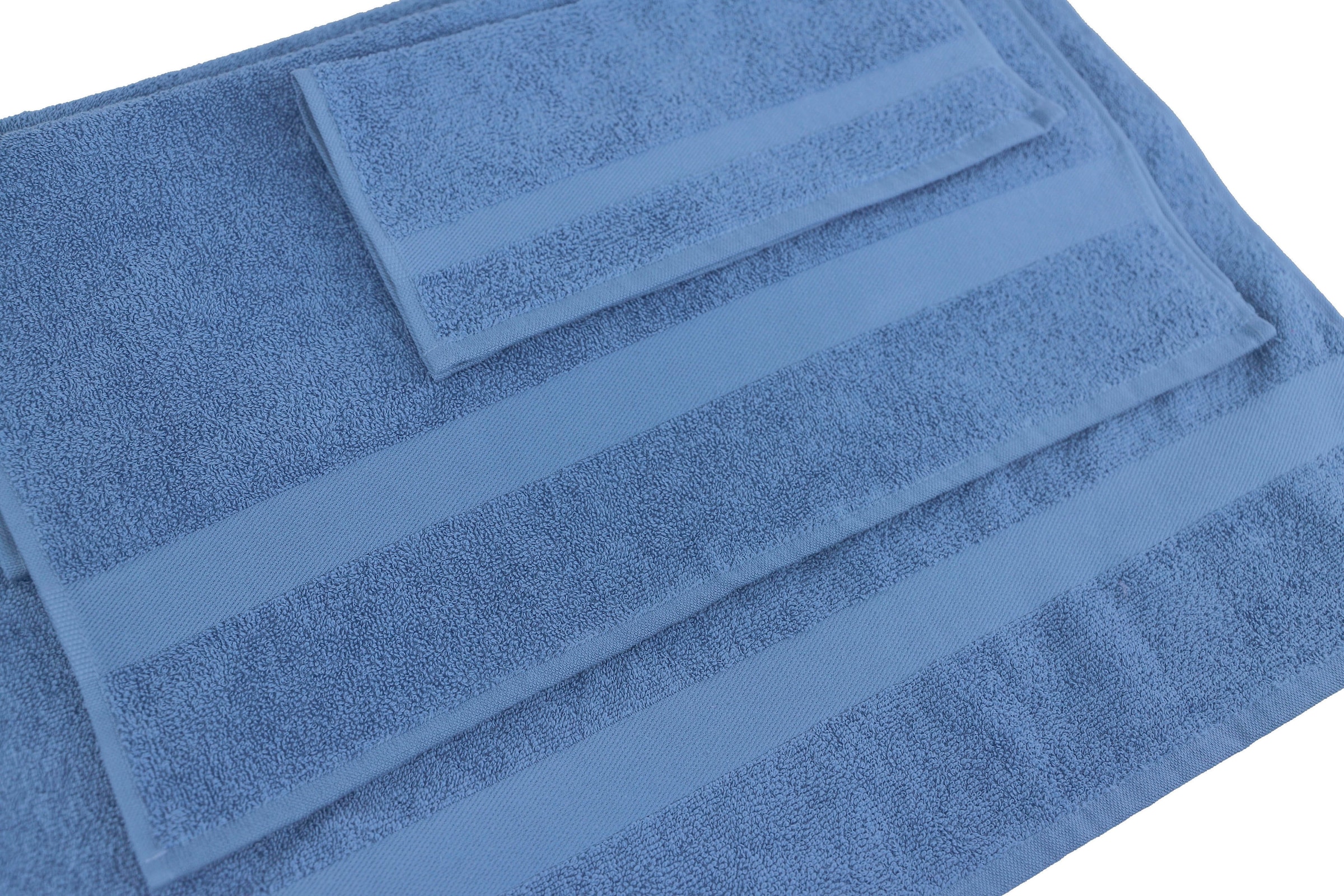 my home Handtuch Set »Nela«, Set, 6 tlg., Walkfrottier, mit Bordüre, einfarbiges  Handtuch-Set aus 100% Baumwolle auf Rechnung | BAUR