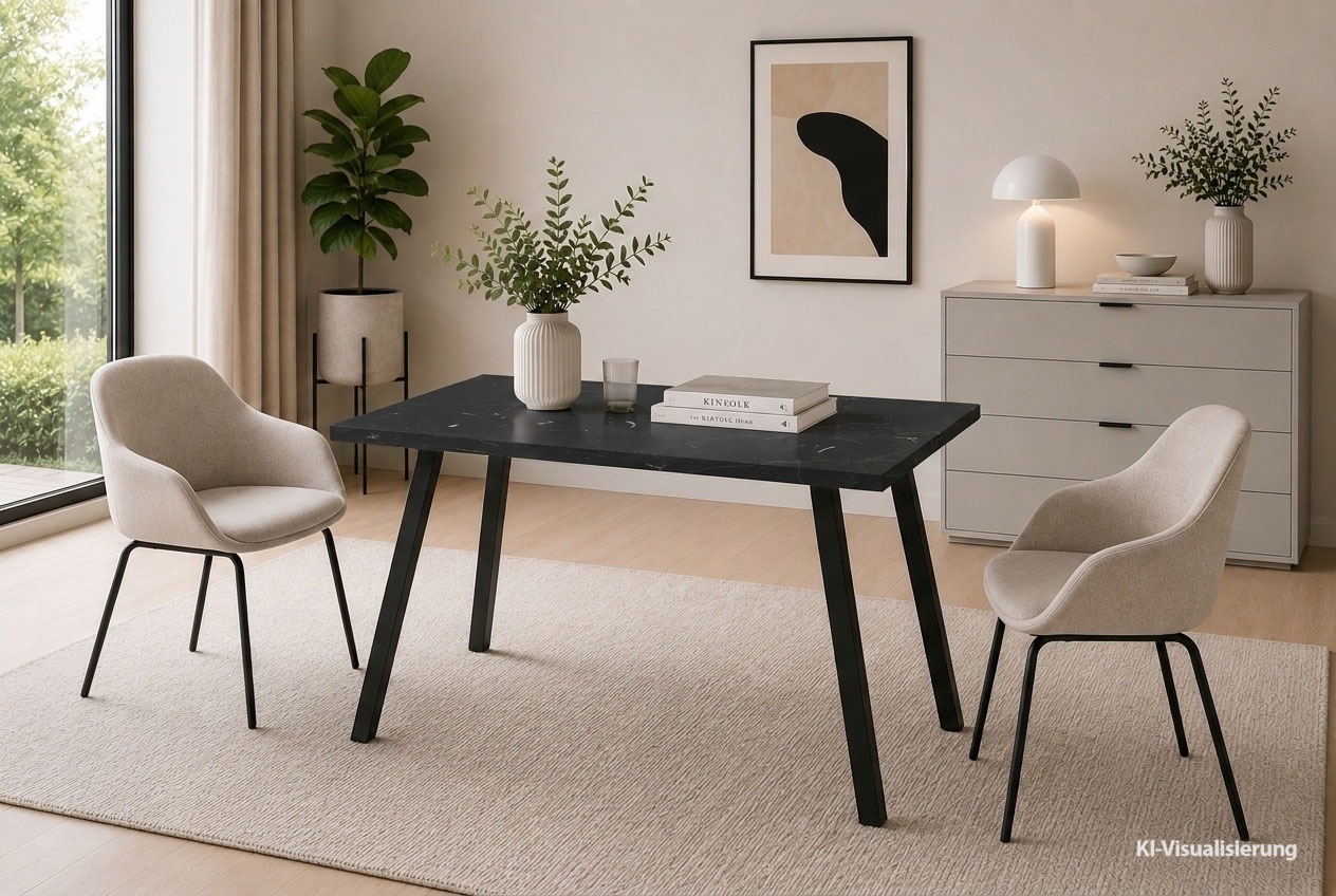 Mäusbacher Bistrotisch "Big Bistro Metall" Eckige Platte, BHT 120x75x70 cm