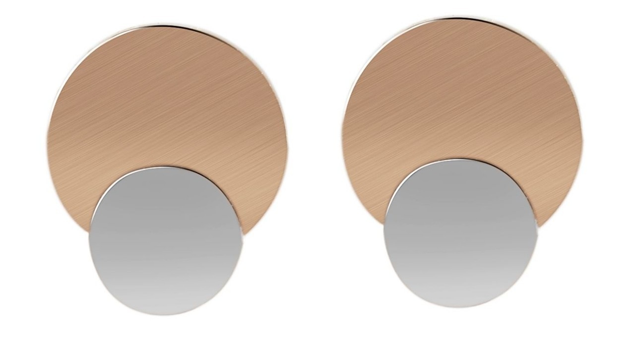 Paar Ohrhänger ADELIA´S "Damen Ohrstecker aus poliertem Edelstahl", gold, Ohrringe, Damen, Damen, Edelstahl 4