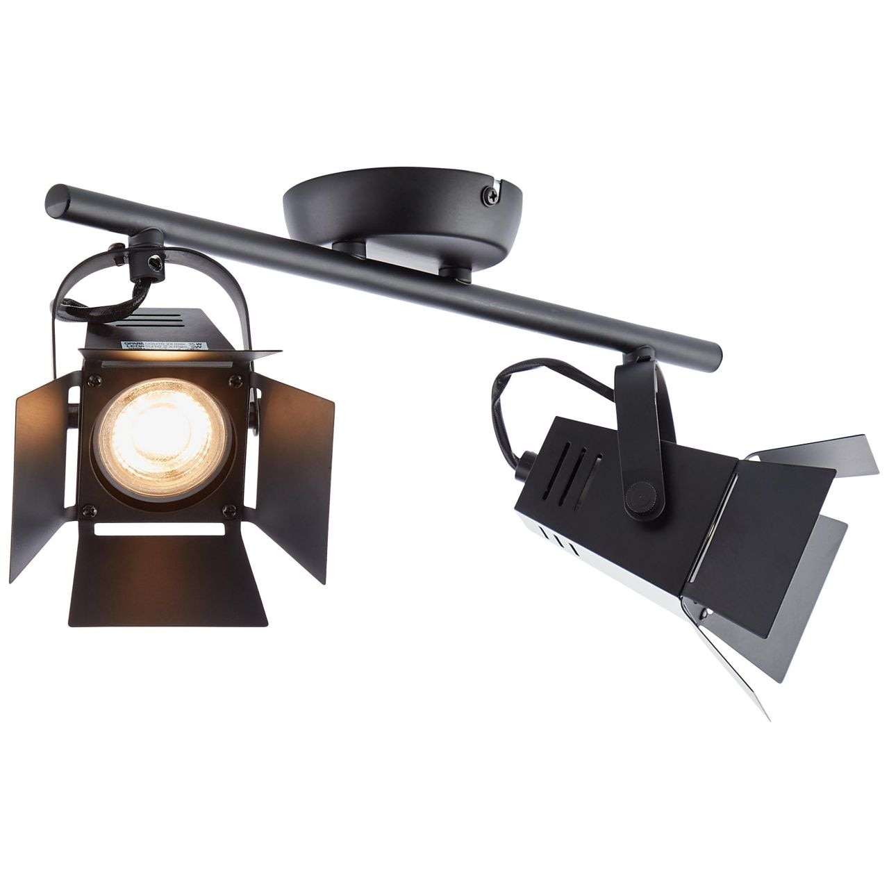 Brilliant Deckenstrahler »Movie«, 2 flammig, Leuchtmittel GU10 | LED wechselbar, LED Spotrohr 2flg schwarz matt