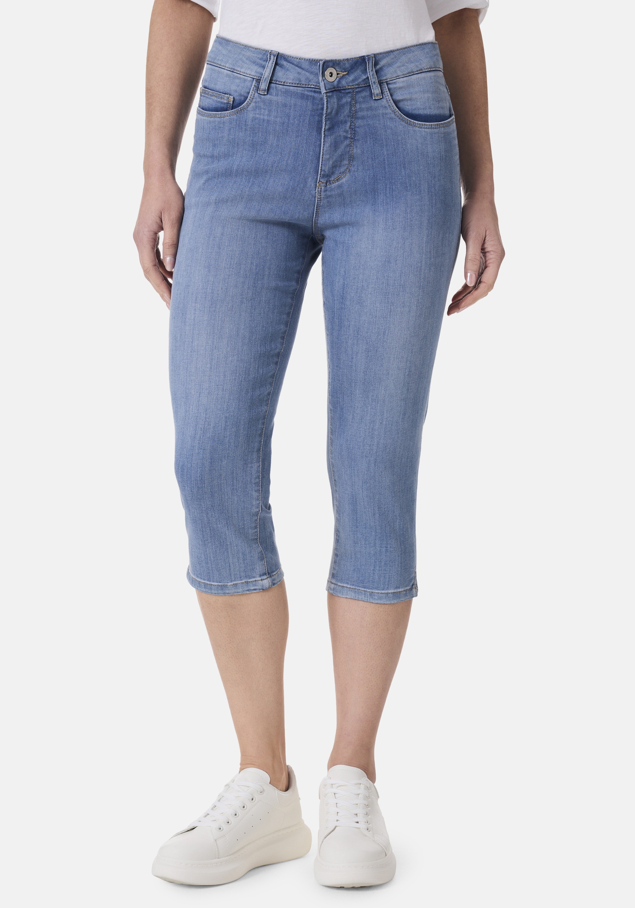 STOOKER WOMEN 1100000002199 "Tahiti Denim Capri Slim Fit" Capri Slim Fit Casual Clean Wash Denim Jeans für Damen