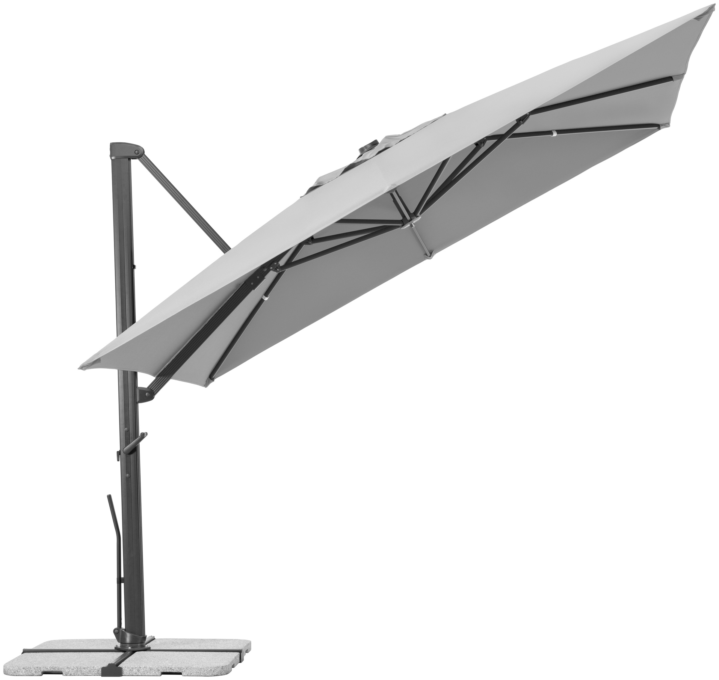 Thumbnail - Schneider Schirme Ampelschirm "Rhodos Smart" BxL: 300x300 cm, Alu/Polyester, inkl. Plattenständer/Schutzhülle