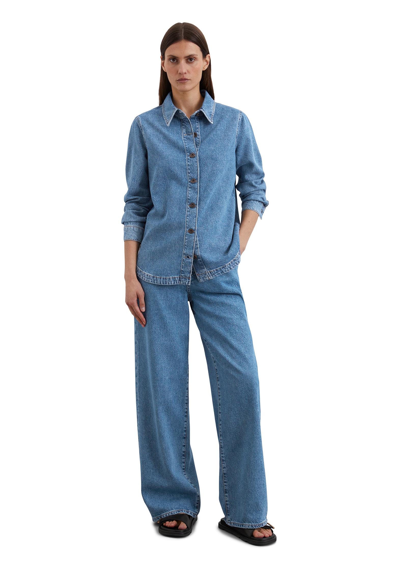 Marc O'Polo Jeansbluse »aus Lyocell-Bio-Baumwolle-Mix«