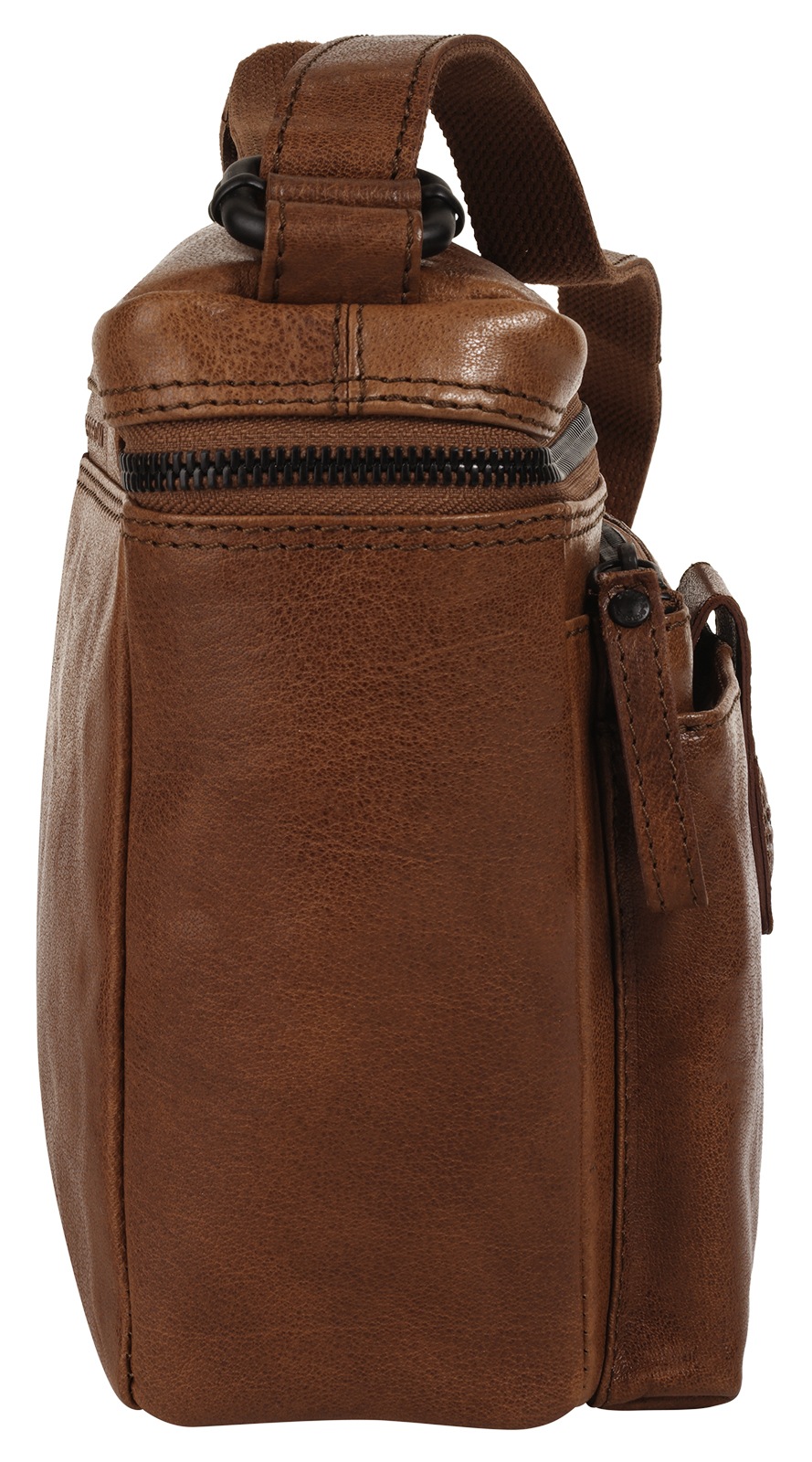 Umhängetasche SPIKES & SPARROW, Damen, Gr. B/H/T: 23cm x 19cm x 8cm onesize, braun (cognac), Leder, Taschen Umhängetasche, echt Leder 3