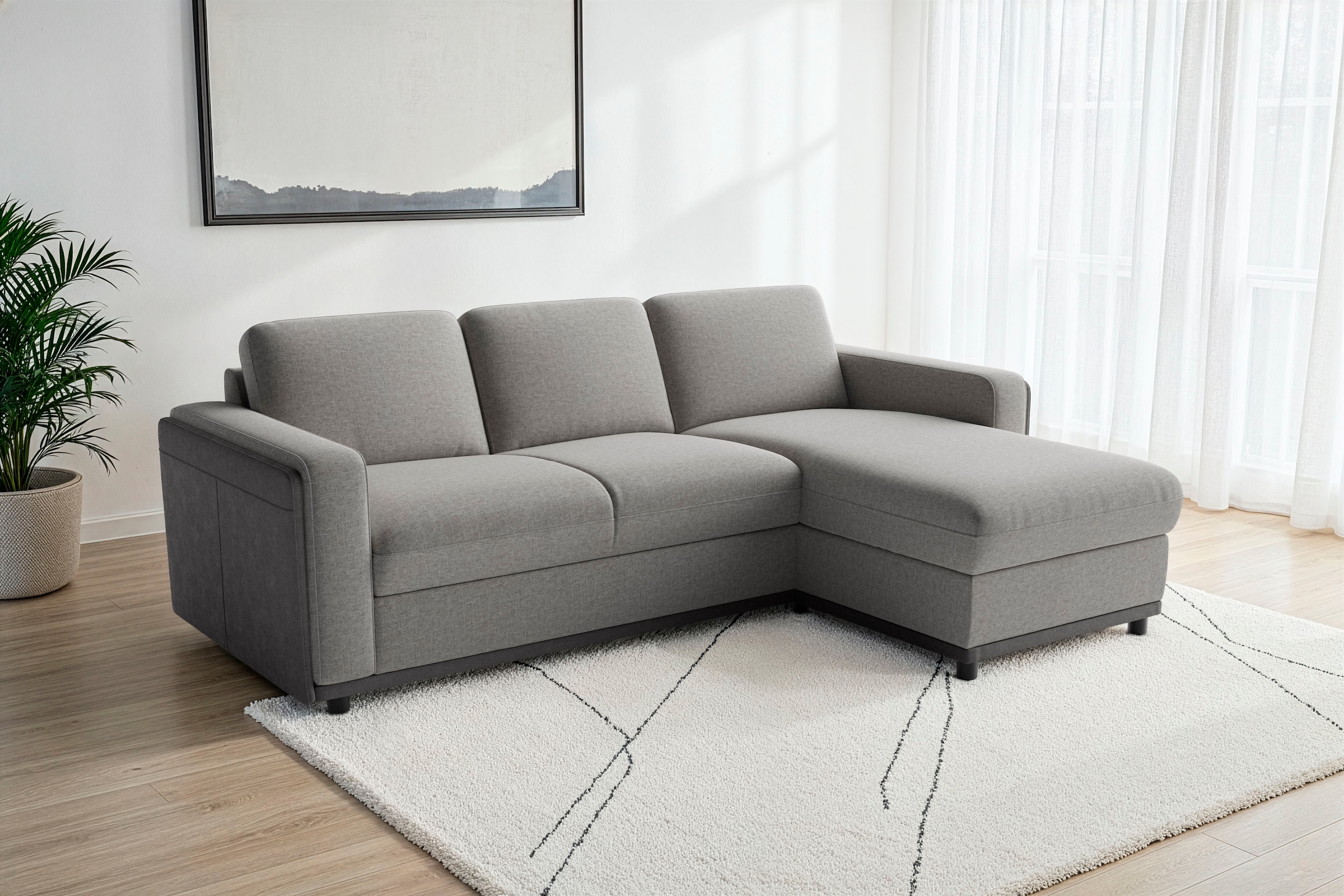 sit&more Ecksofa "Cordoba" wahlweise mit Schlaffunktion und Bettkasten oder Stauraum