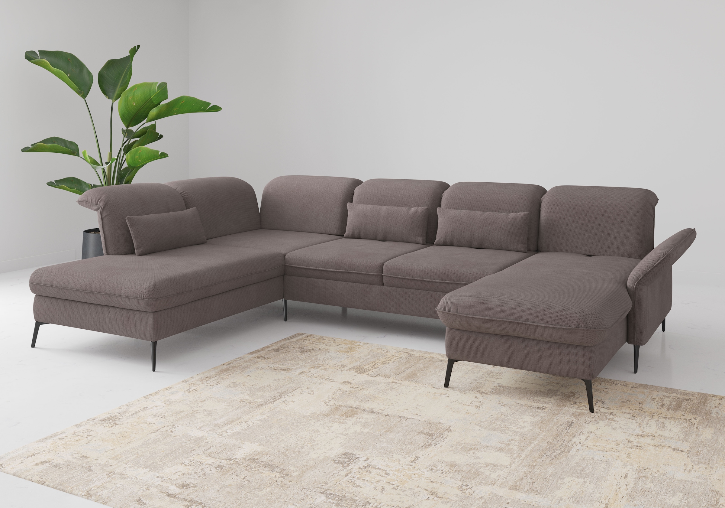 sit&more Wohnlandschaft "Emely", mit Sitztiefenverstellung optional mit Bet günstig online kaufen