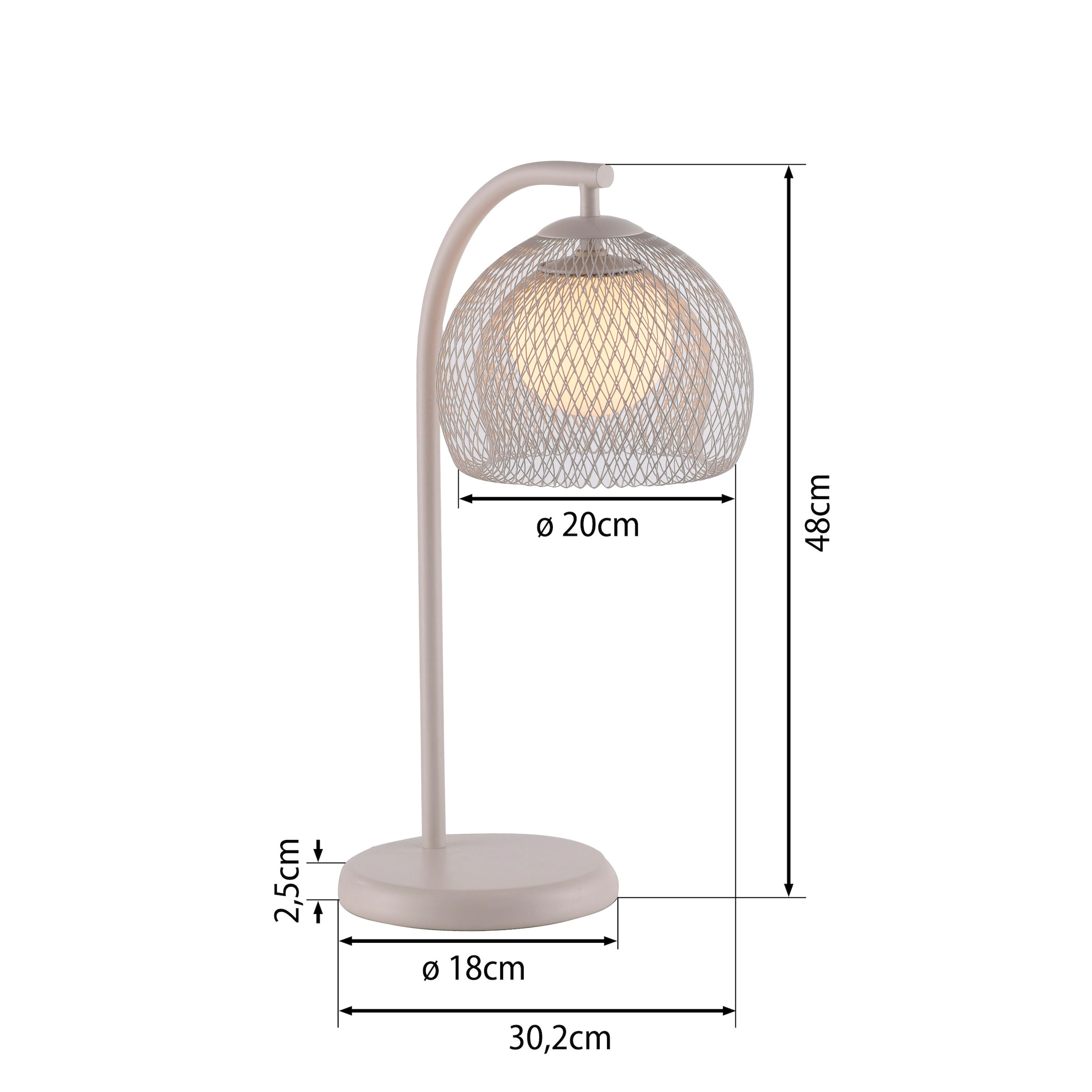 SCHÖNER WOHNEN-Kollektion Tischleuchte »MESH« G9 1 Stk. Modernes Design, sanftes Licht & stilvolle Sandbrise-Optik