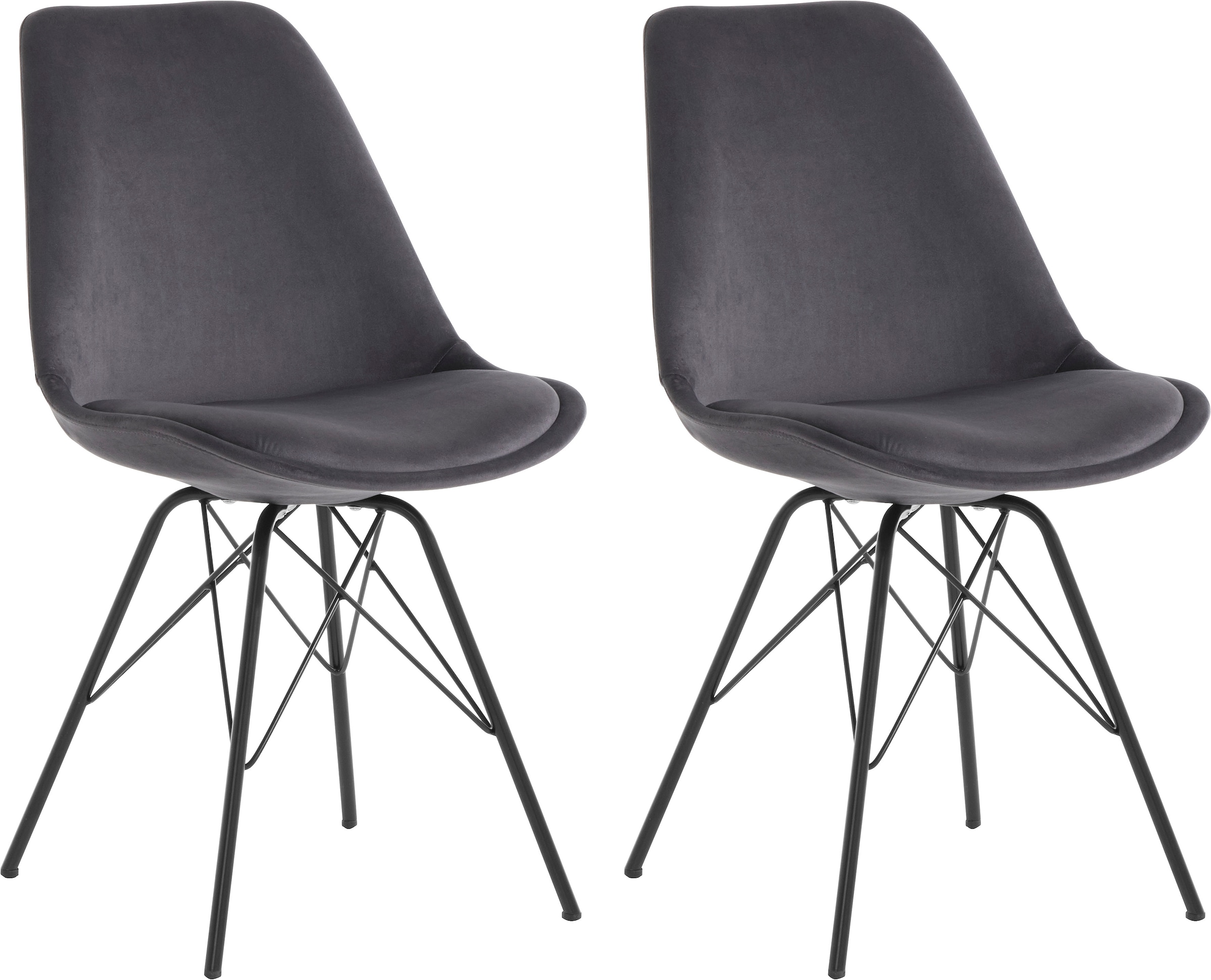 Homexperts Esszimmerstuhl »Ursel 02«, (Set), 2 St., Samtstoff, Sitzschale  mit Bezug in Samt bestellen | BAUR | 4-Fuß-Stühle