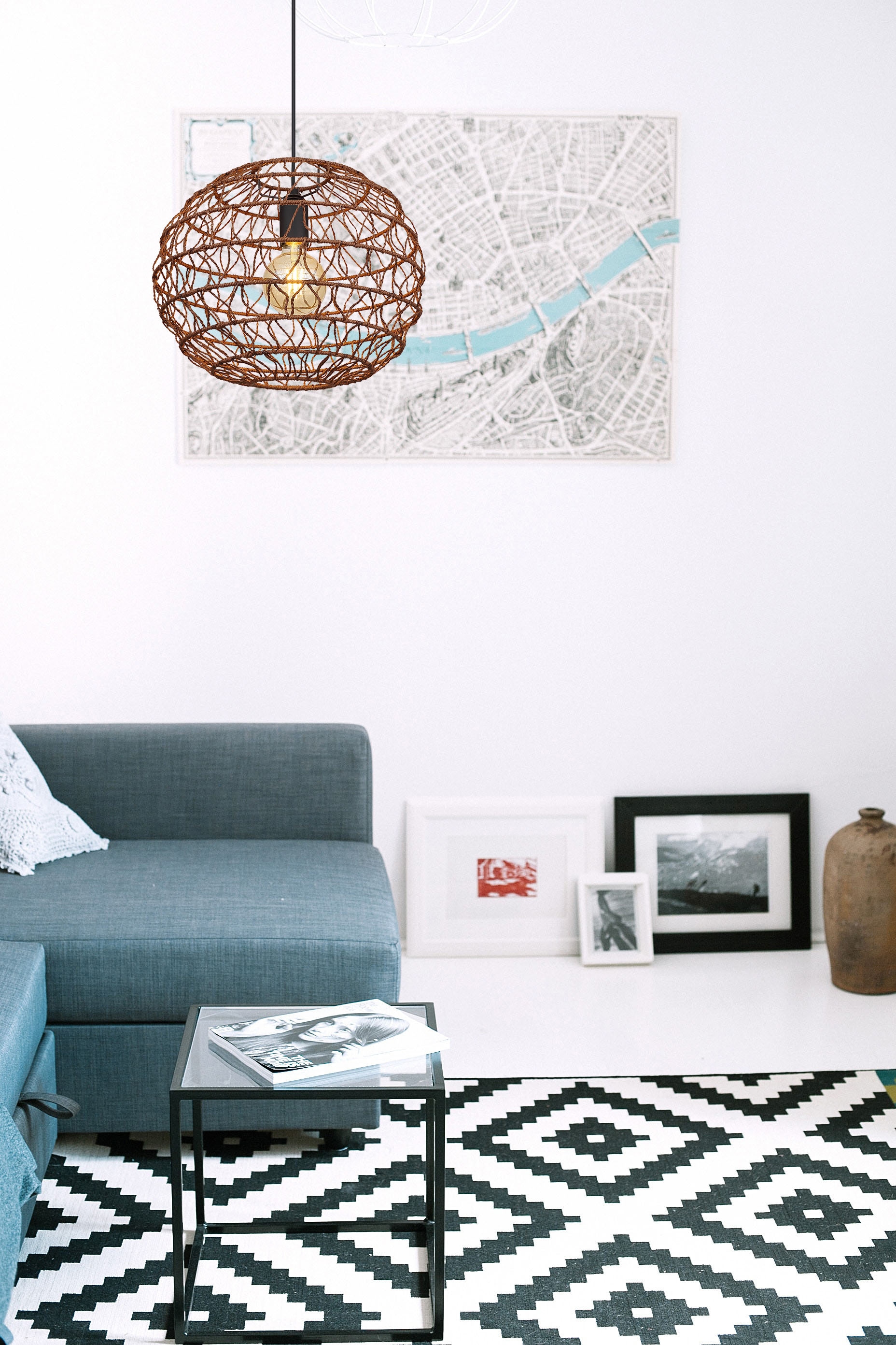 GLOBO LIGHTING Hängeleuchte »SENNI« E27 1 Stk. Hängeleuchte für Esszimmer, Papier