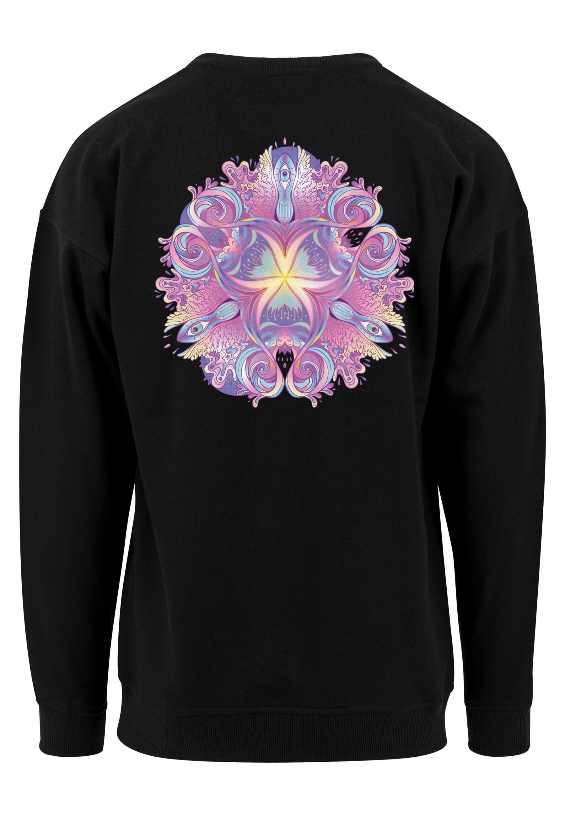 MisterTee Sweater »MisterTee Damen Ladies Psychadelic Mandala Crewneck«, (1 tlg.)
