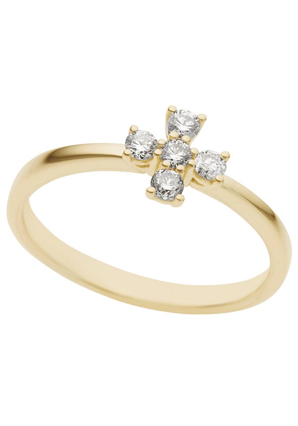 Firetti Diamantring »Schmuck Geschenk Gold 585 Damenring Goldring Diamant«,  zu Kleid, Shirt, Jeans, Sneaker! Anlass Geburtstag Weihnachten bestellen |  BAUR