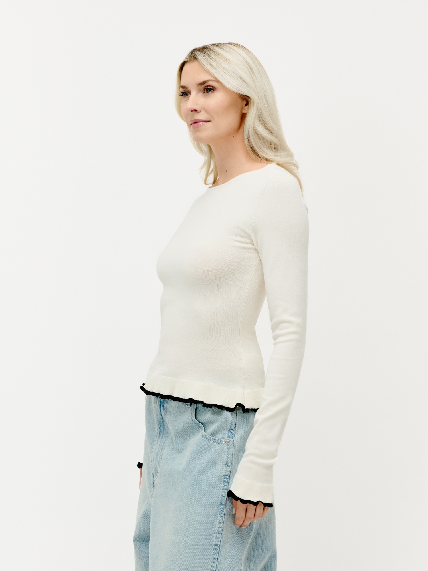 Thumbnail - LeGer Strickpullover "Marlen, LeGer by Lena Gercke" slim fit, mit Wellenkanten