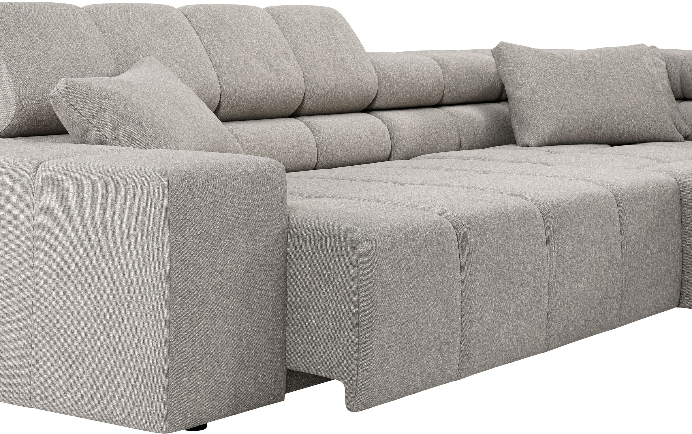 INOSIGN Ecksofa »Ancona incl. Kopfteilverstellung, Breite 319cm, L-Form«, wahlweise motorische Sitztiefenverstellung, auch in Cord + Easy Care