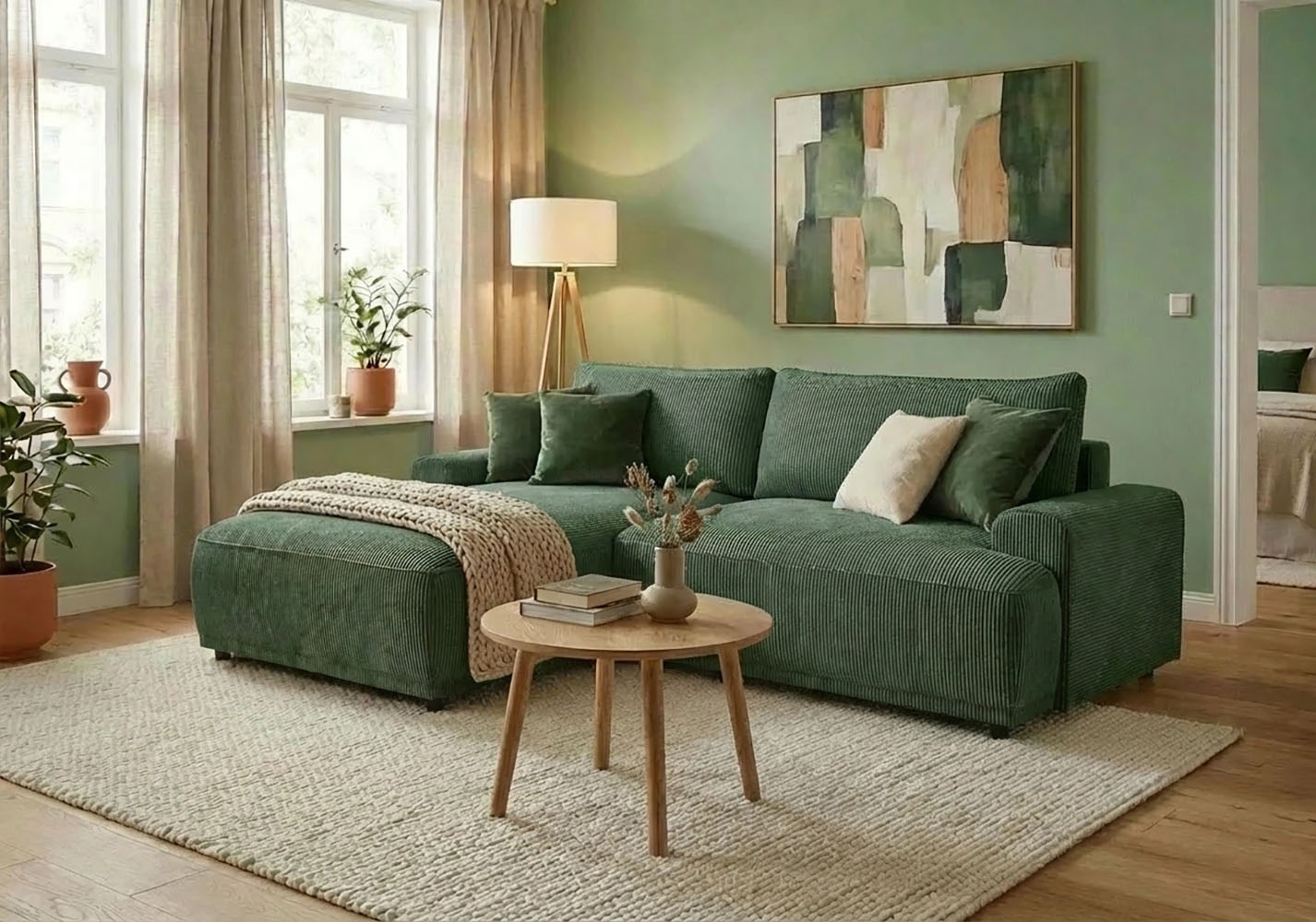 TRENDMANUFAKTUR Ecksofa "Fordon, Schlafsofa mit Bettkasten, Couch in L-Form günstig online kaufen