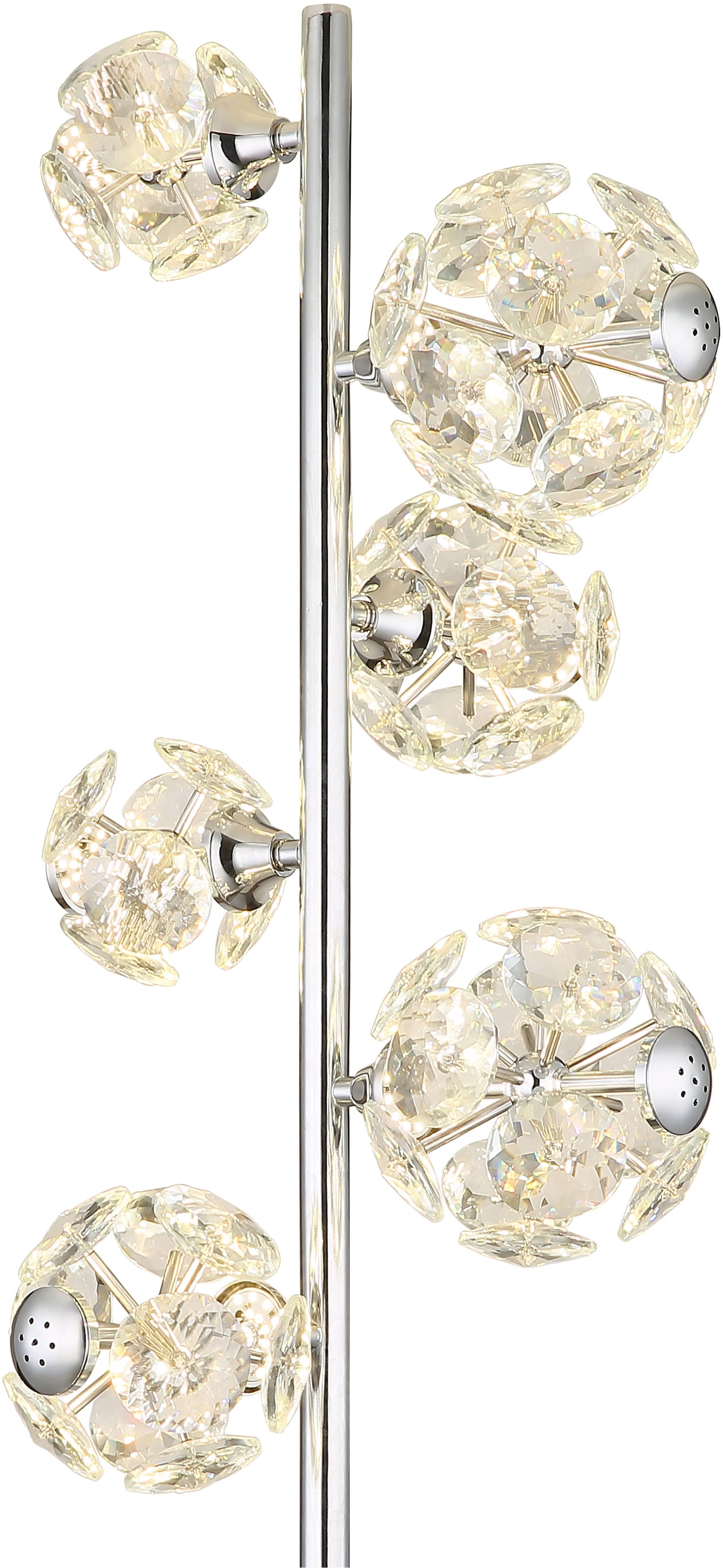 GLOBO LIGHTING LED Stehlampe »VIRINA«, Leuchtmittel LED-Modul | LED fest integriert, Stehlampe/Kristalle/3000K/Wohnzimmer/Schlafzimmer/Flur