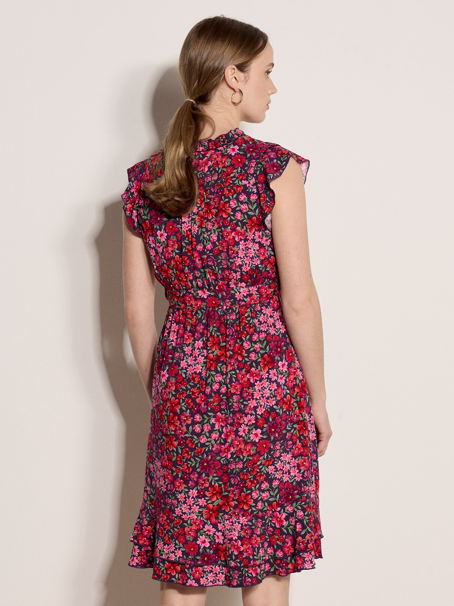 Apricot Minikleid »Midikleid« mit Rüschen