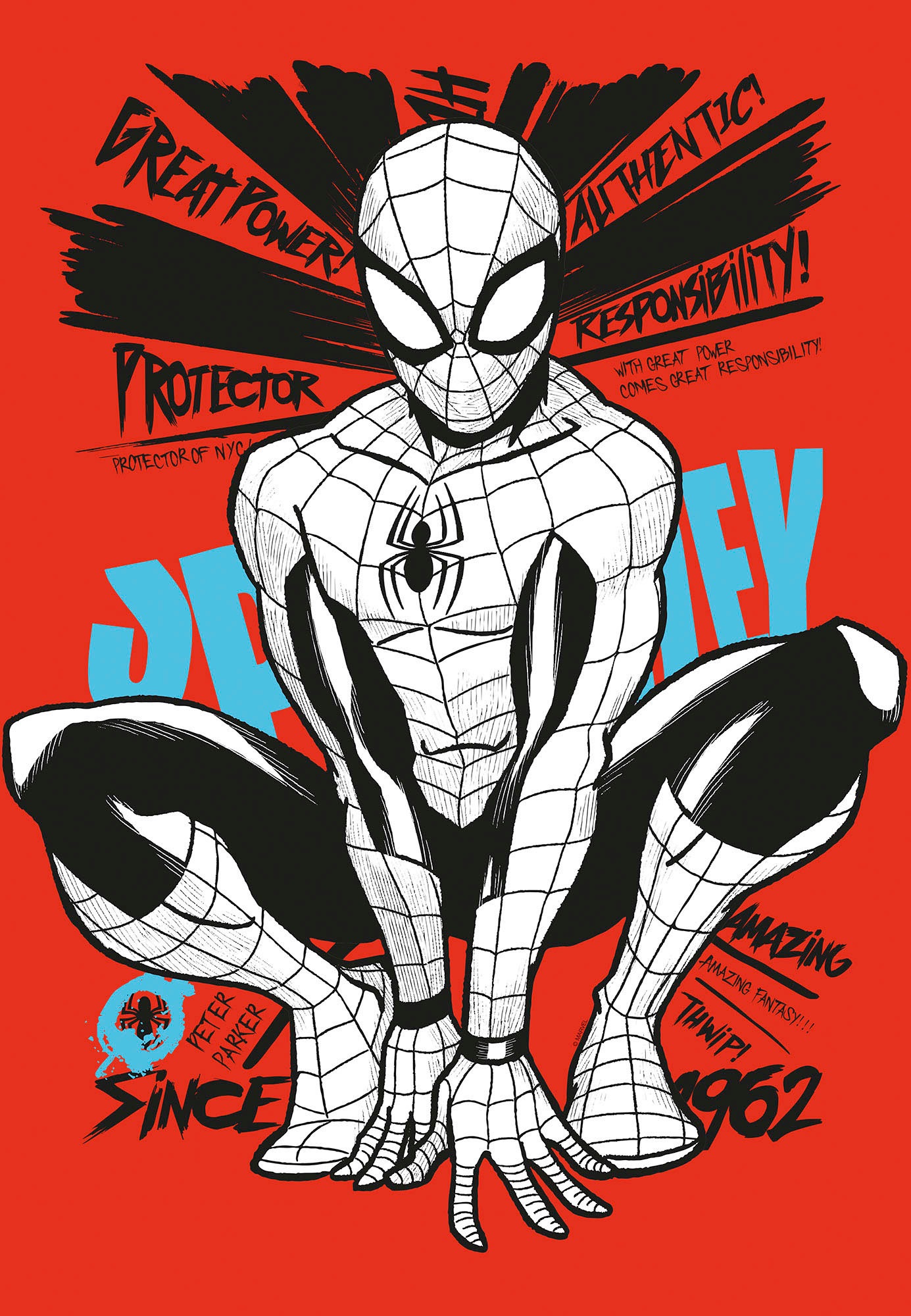 Komar Leinwandbild "Spider-Man Protector of NYC - Größe 40 x 60 cm", Disney günstig online kaufen