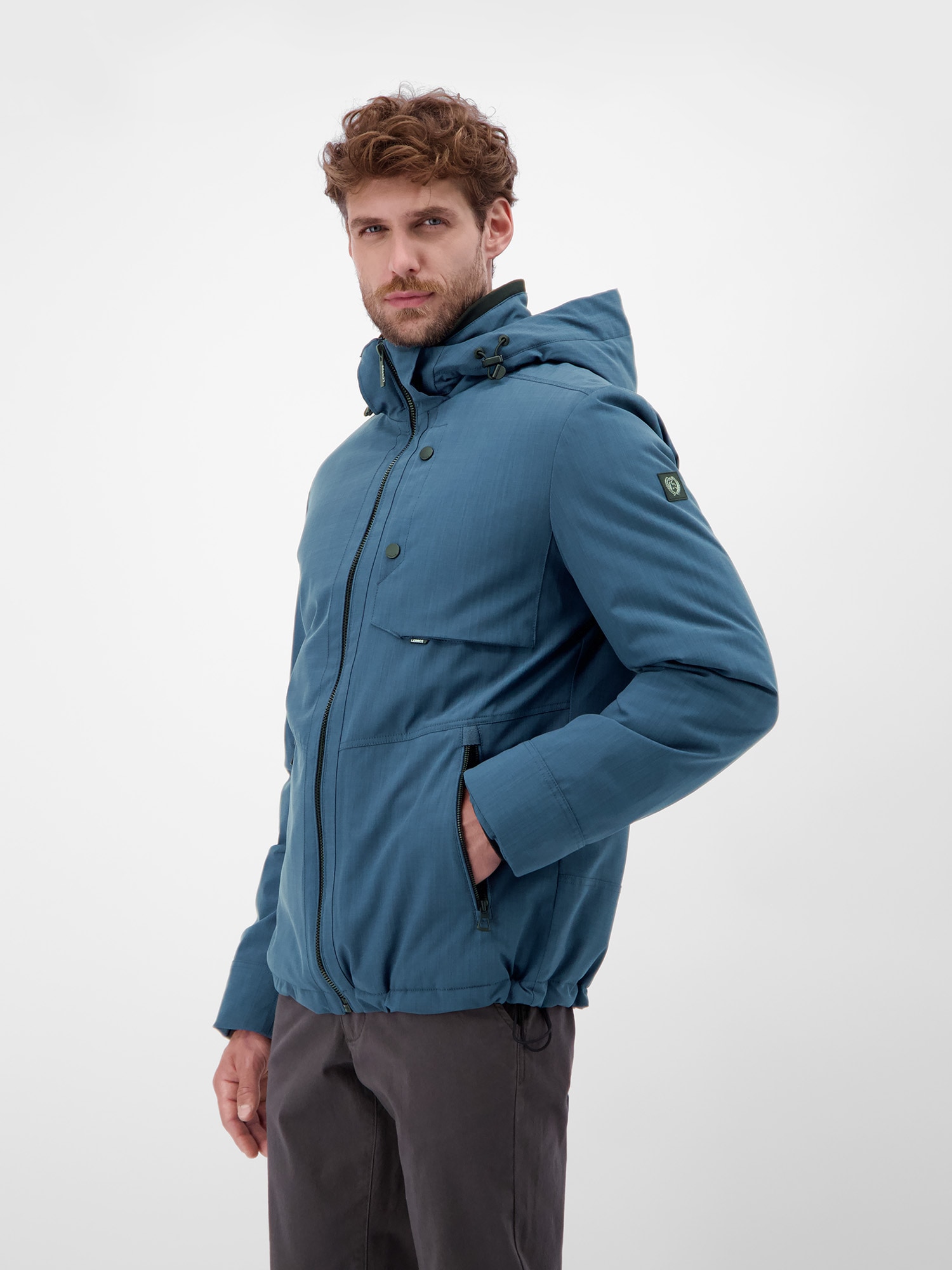 LERROS Blouson »LERROS Herren Blouson in Stukturoptik«, mit Kapuze, Wasser- und windabweisend