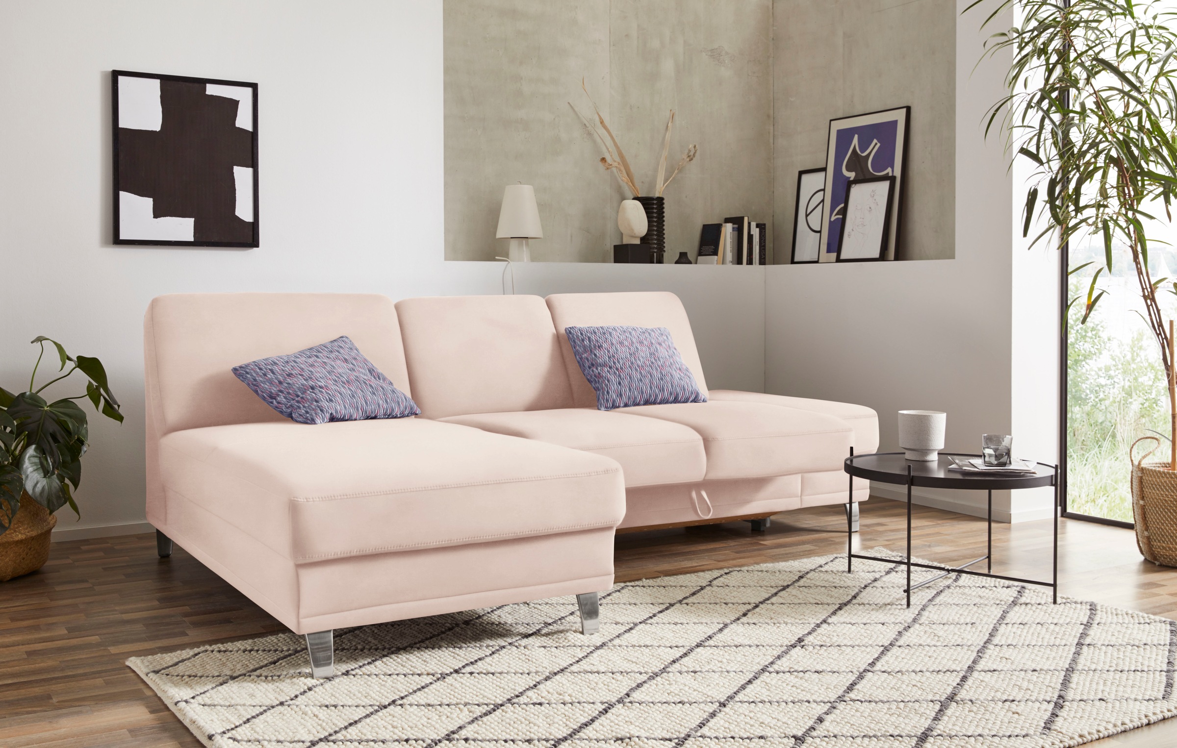 Thumbnail - sit&more Ecksofa "Clio L-Form" wahlweise mit Bettfunktion oder Vorziehsitz und Bettkasten, Federkern