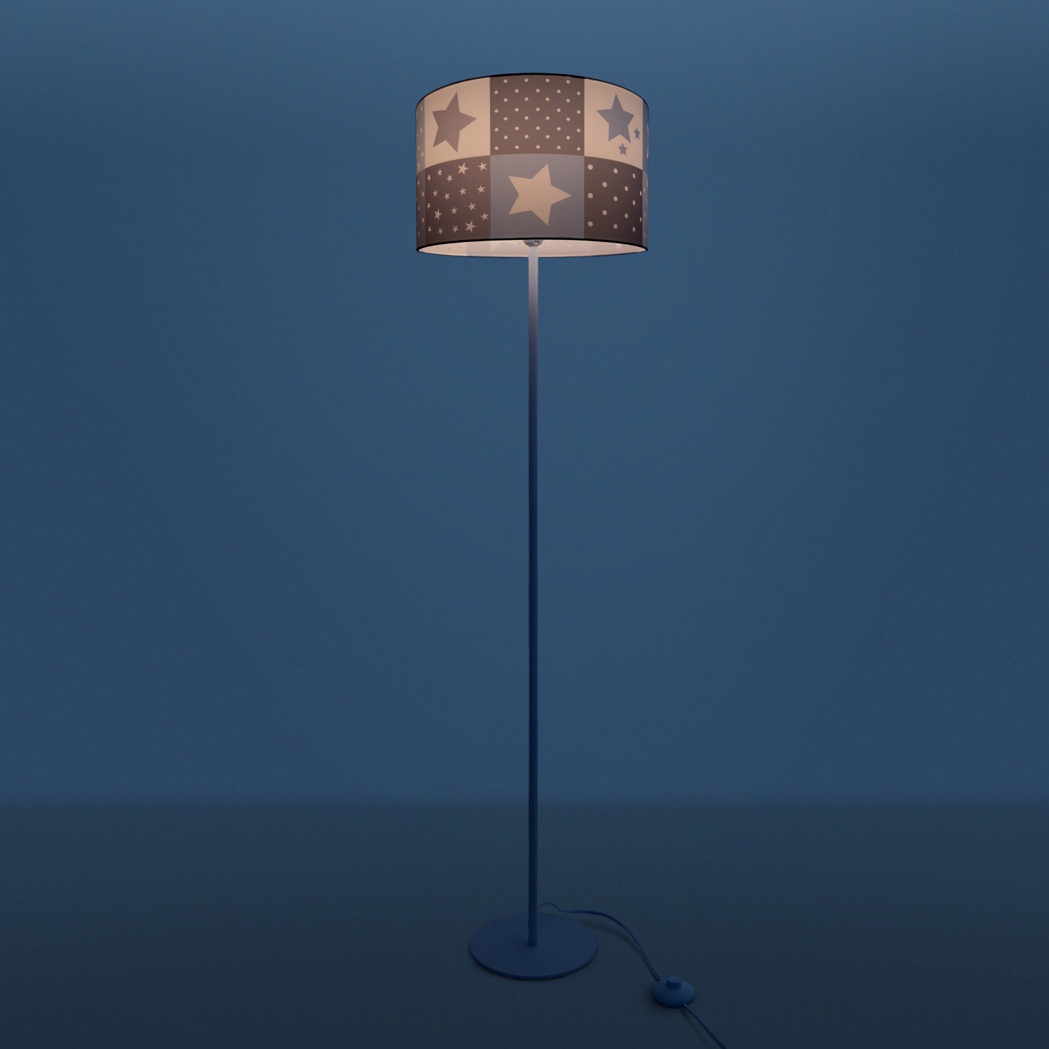 Paco Home Stehlampe »Cosmo 345«, 1 flammig-flammig, Kinderlampe LED Kinderzimmer Lampe Sternen Motiv, Stehleuchte E27