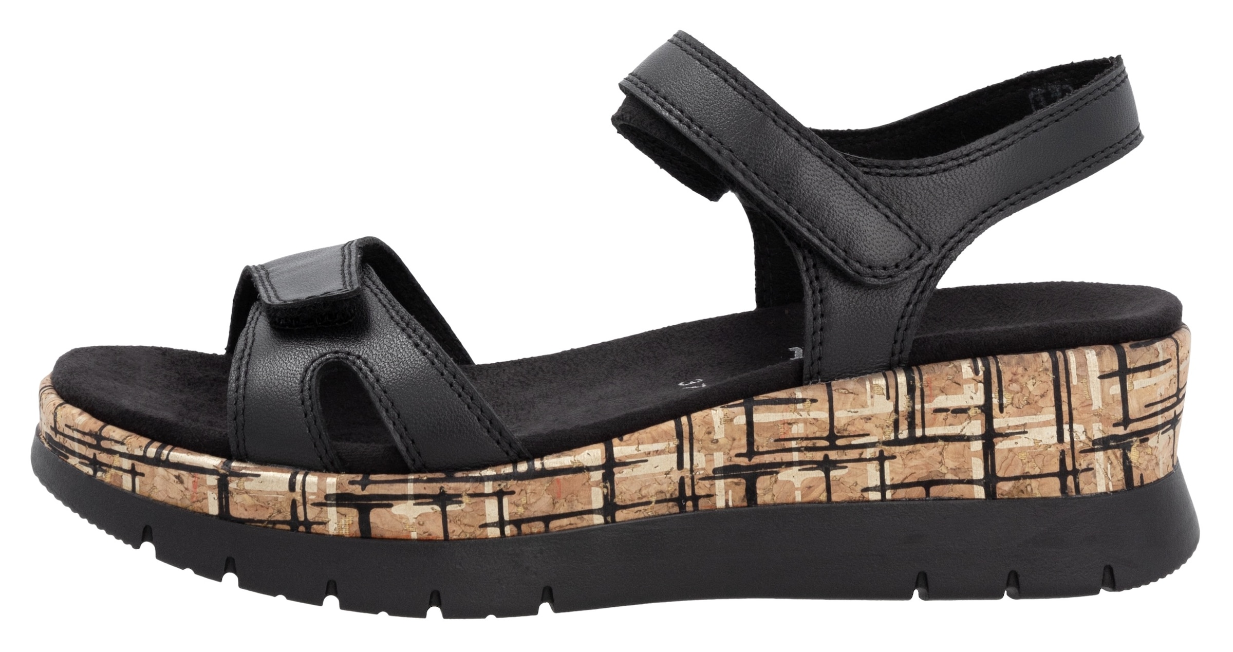 Remonte Keilsandalette, Riemchensandale, Bequemschuh, Sommerschuh mit Klettverschlüssen