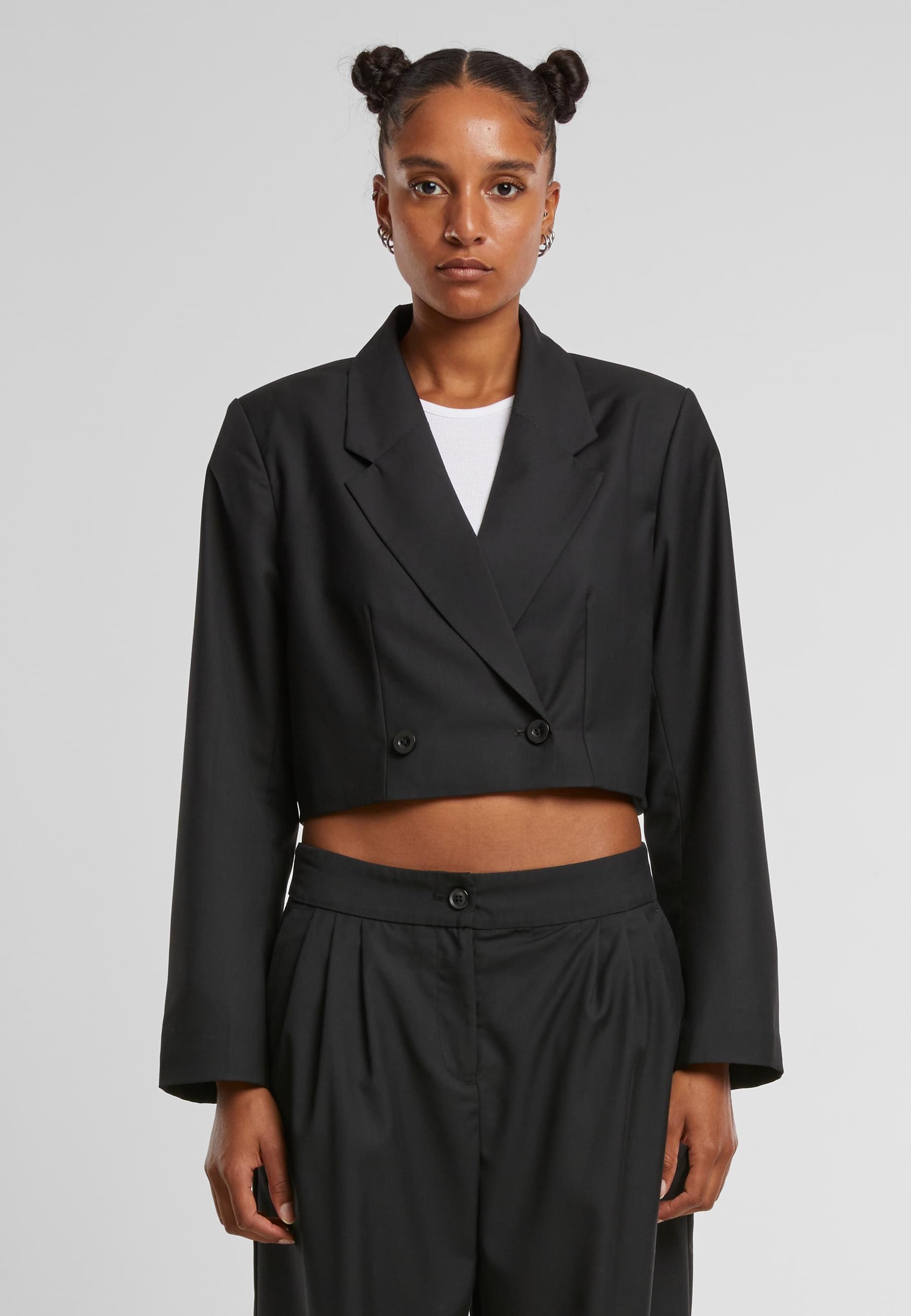 URBAN CLASSICS Allwetterjacke »Urban Classics Ladies Cropped Blazer«, (1 St.), ohne Kapuze