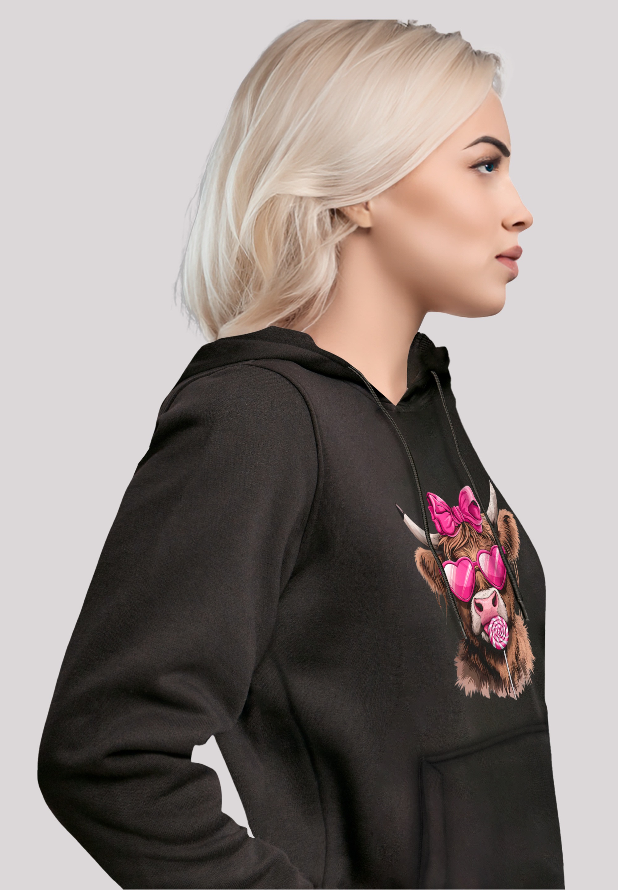 F4NT4STIC Kapuzenpullover »Highland Cow Valentinstag Sonnenbrille«, Premium Qualität