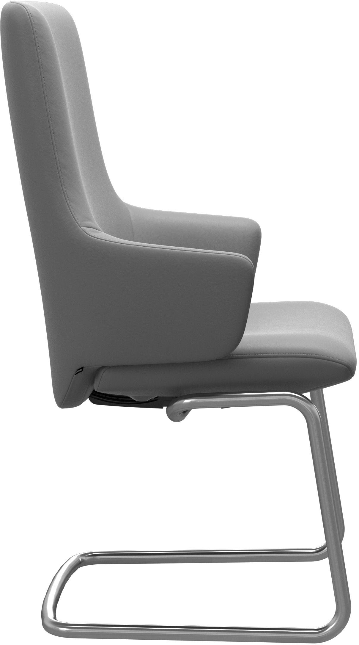 Stressless® Polsterstuhl »Laurel«, Leder BATICK, High Back mit Armlehne, Größe L, mit Beinen aus Stahl in Schwarz matt