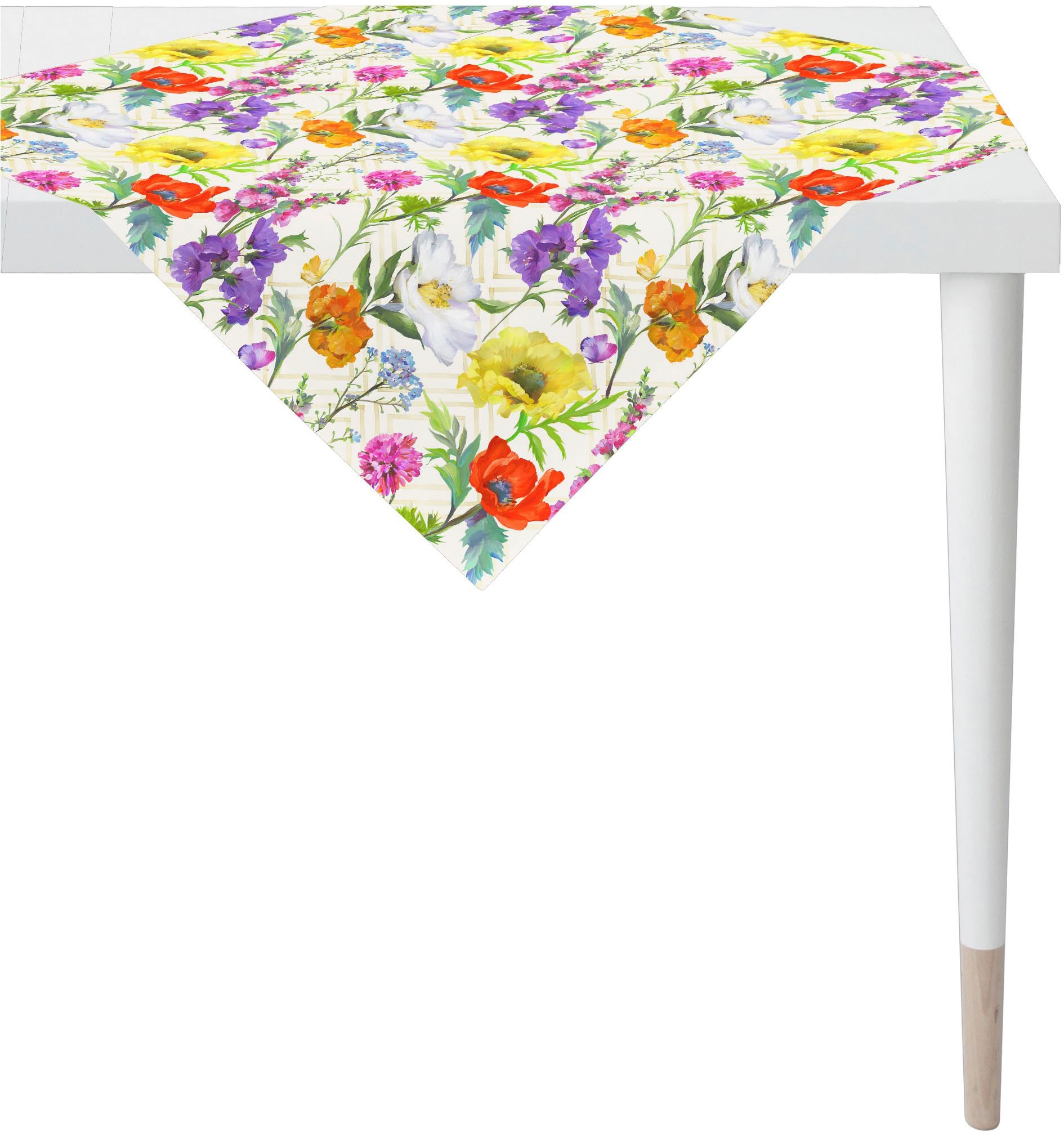 Tischdecke APELT "7001", bunt (multicolour), B:100cm L:100cm, Obermaterial: 75% Baumwolle, 25% Polyester, Tischdecken, Tischdecke, digital bedruckt -