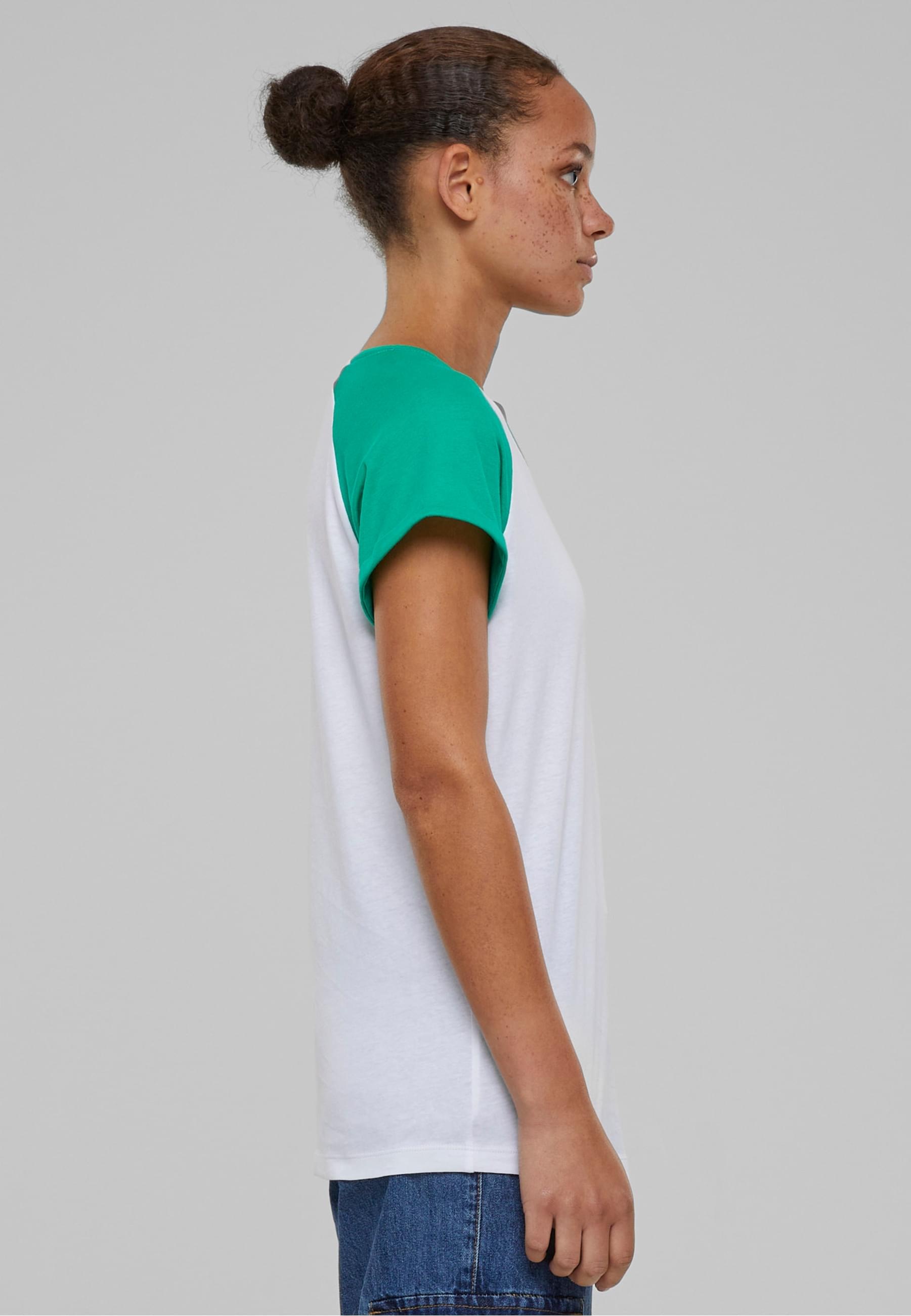 URBAN CLASSICS Kurzarmshirt »Urban Classics Damen Ladies Contrast Raglan Tee«, (1 tlg.)
