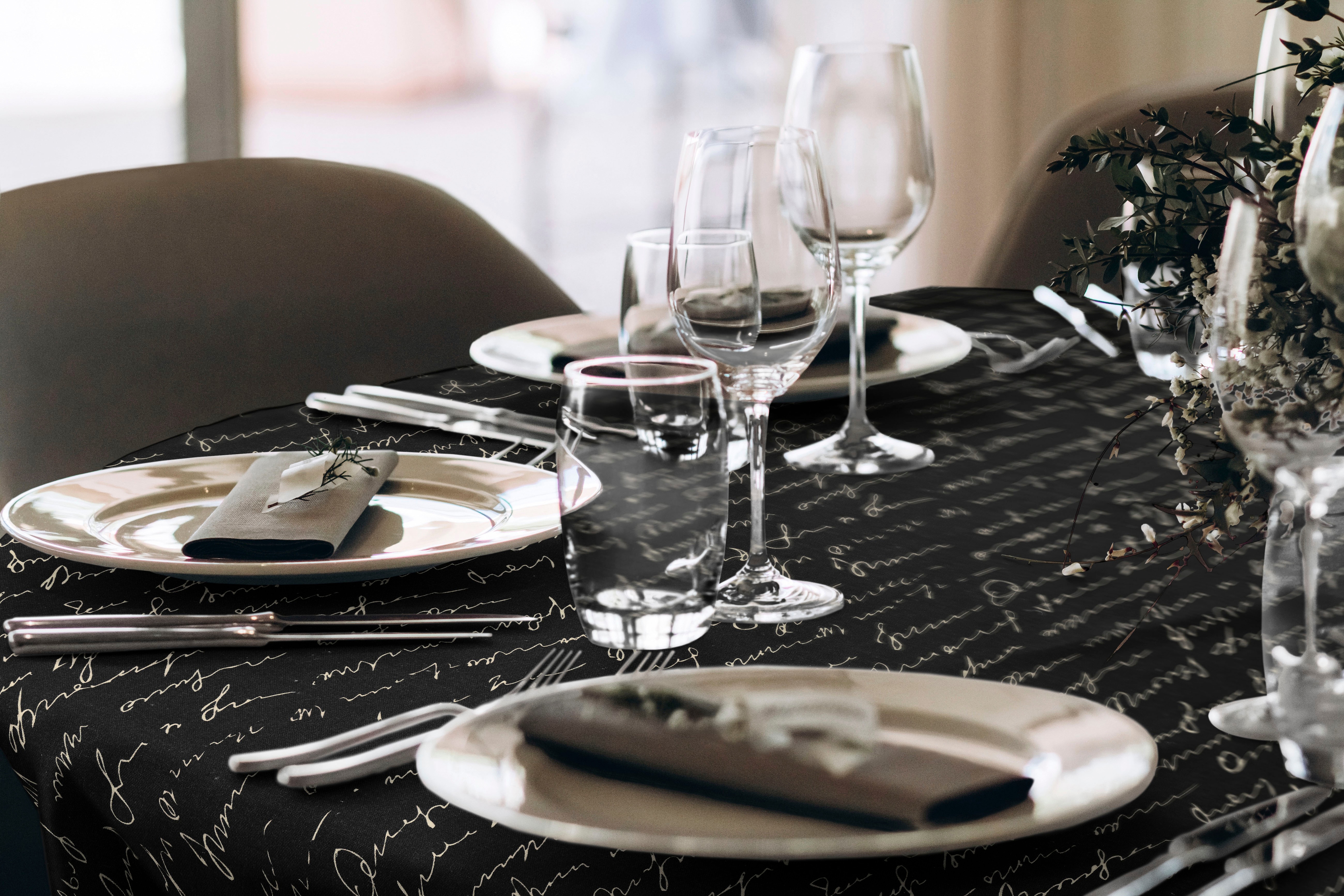 Adam Tischdecke "Scribble" aus Leinen und Bio-Baumwolle,Made in Germany günstig online kaufen