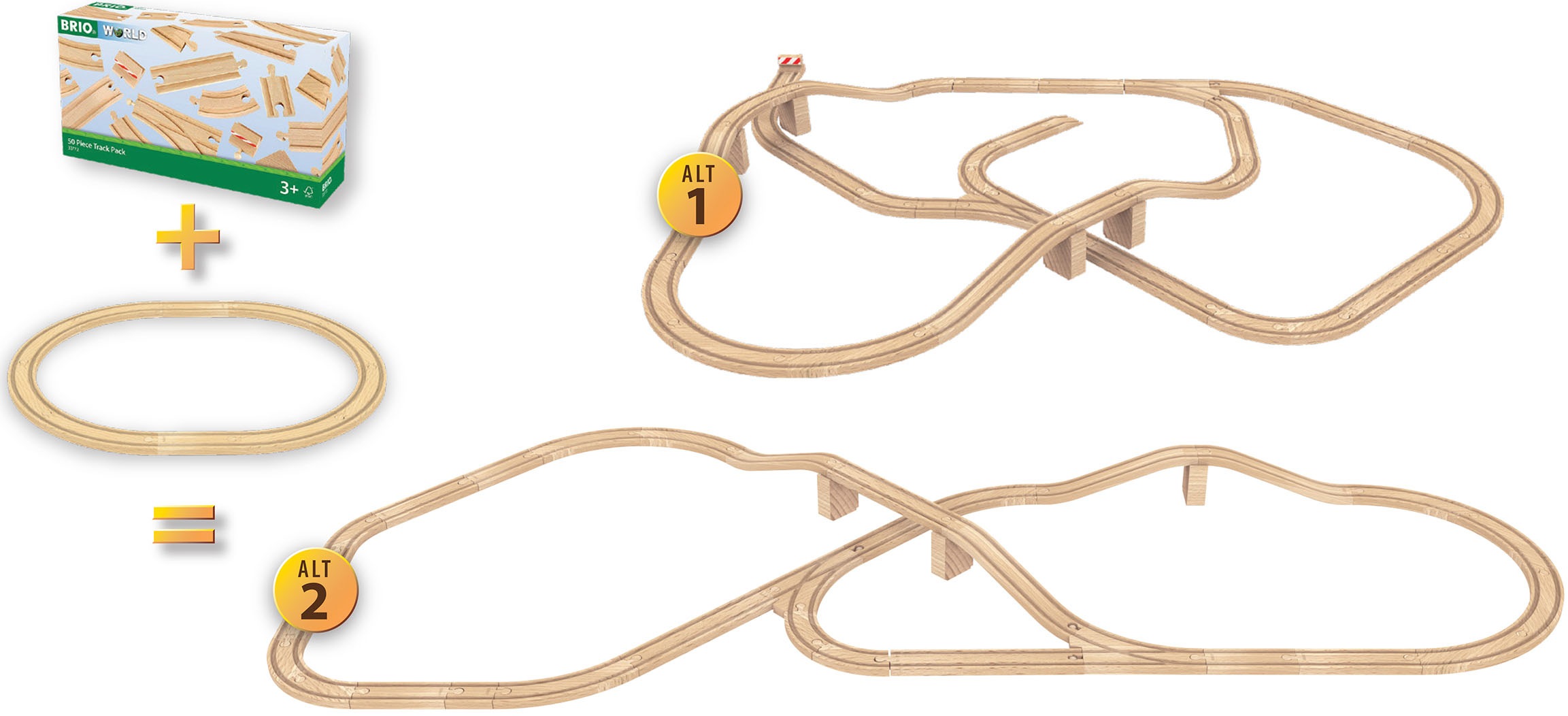 BRIO® Gleise-Set »Holzschienenset, WORLD Großes Schienensortiment«, FSC® - schützt Wald - weltweit