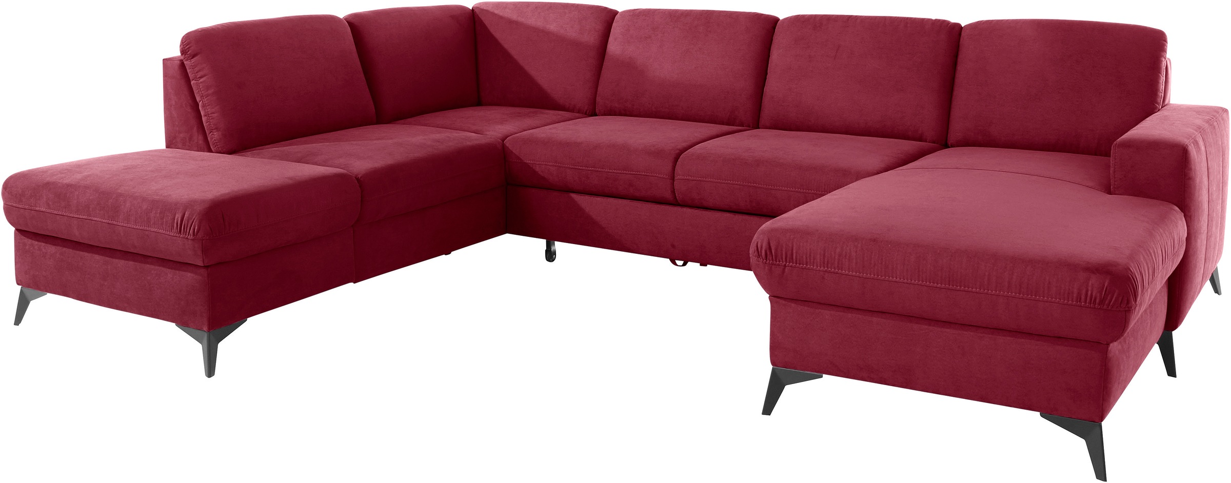 Places of Style Wohnlandschaft »Lolland U-Form«, Wahlweise mit Bettfunktion und Stauraum, auch mit abwischbarem Bezug