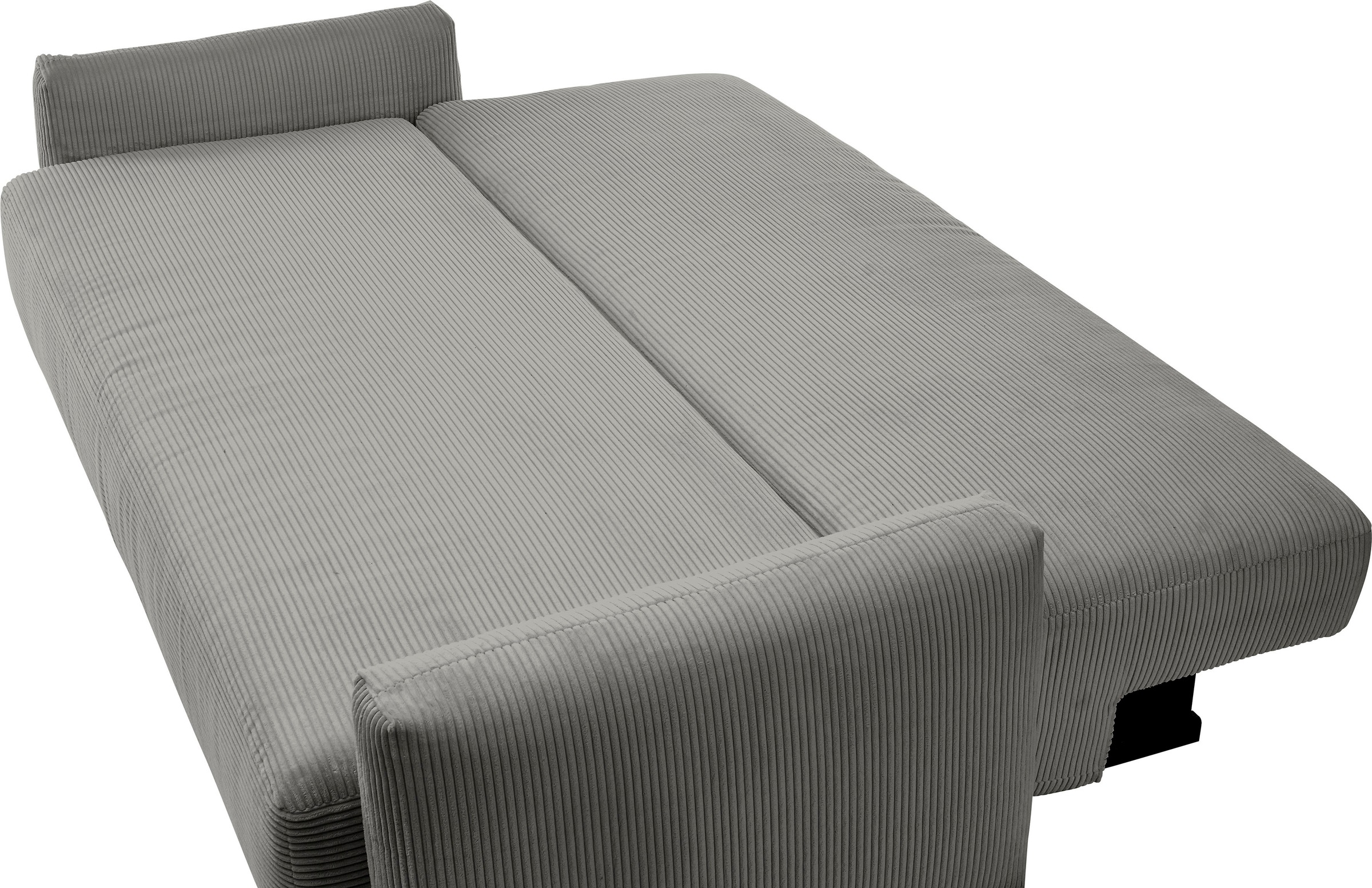 INOSIGN Schlafsofa »Donka Dauerschläfer-geeignet, belastbar bis 270 kg, incl. Bettlkasten«, mit Armlehnen, Breite 232 cm, auch in Cord, Tonnentaschen-Federkern