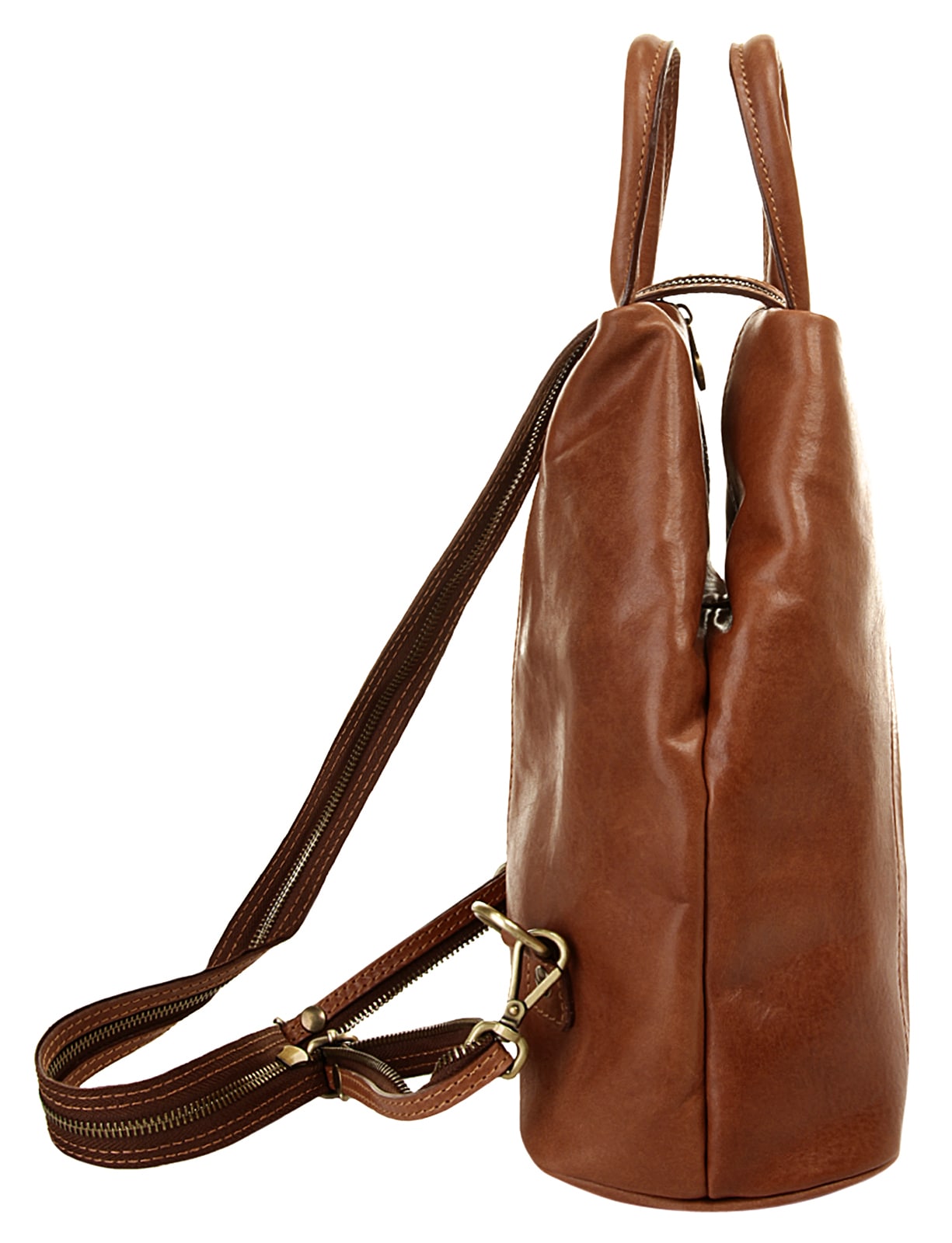 Piké Cityrucksack echt Leder, Made in Italy