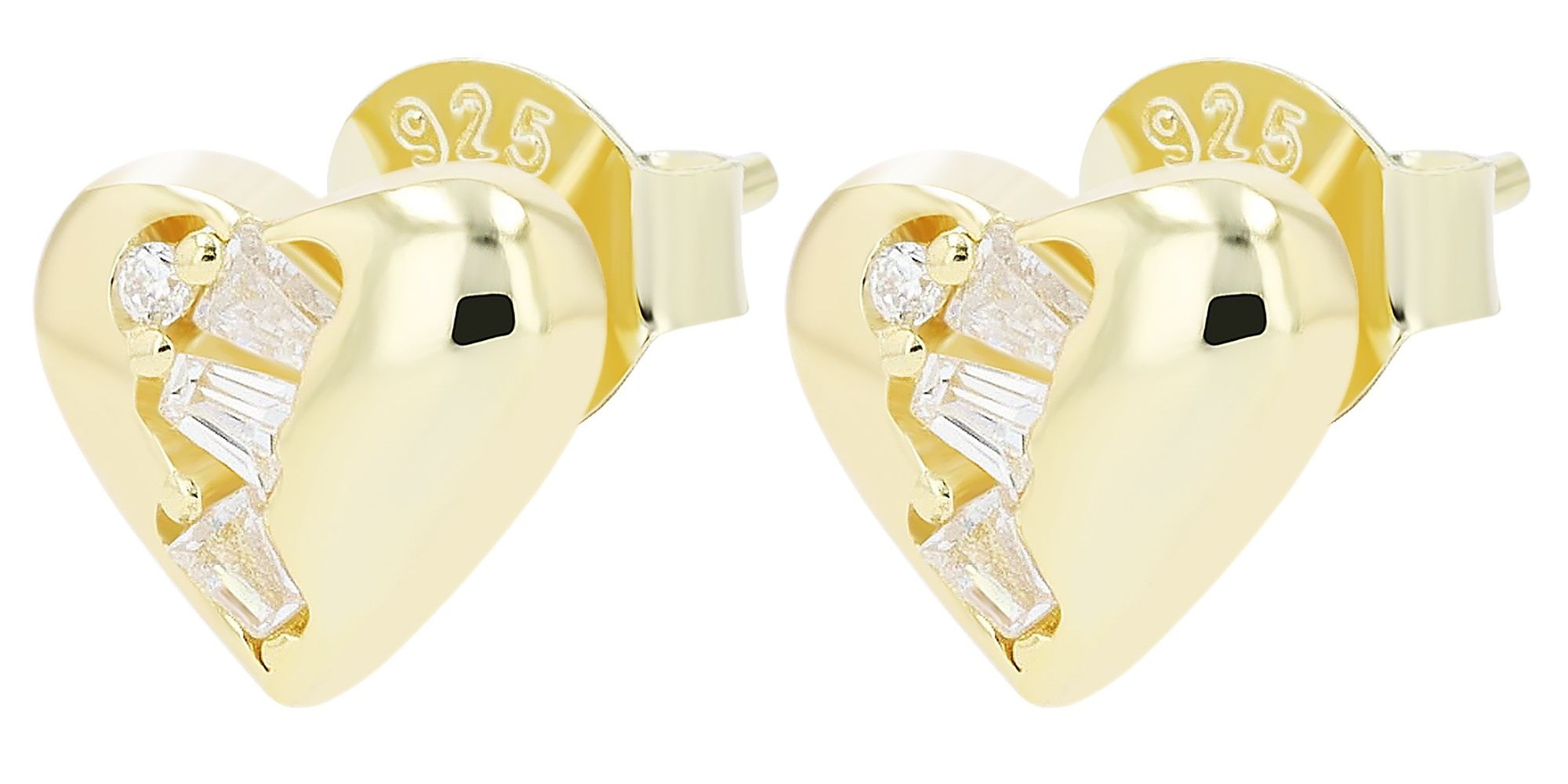 Adelia´s Paar Ohrhänger "Ohrringe – Ohrstecker aus 925 Silber mit Zirkonia" Schöne Geschenkidee zum Weihnachten