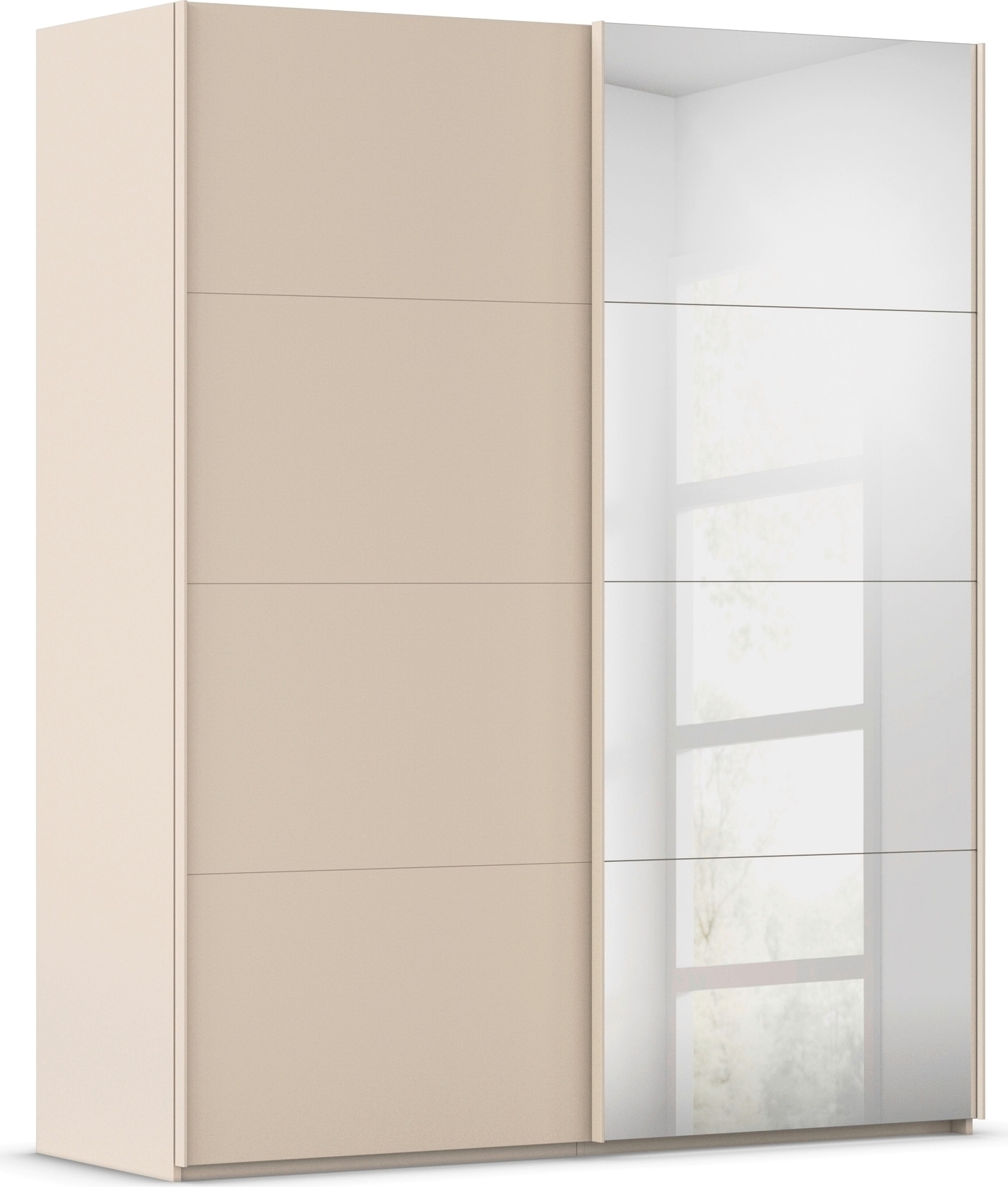 rauch "Kleiderschrank Schrank Garderobe Schlafzimmerschrank SCALE-FYRA" edle viergeteilte Türen mit Spiegel und vielen Farben MADE IN GERMANY