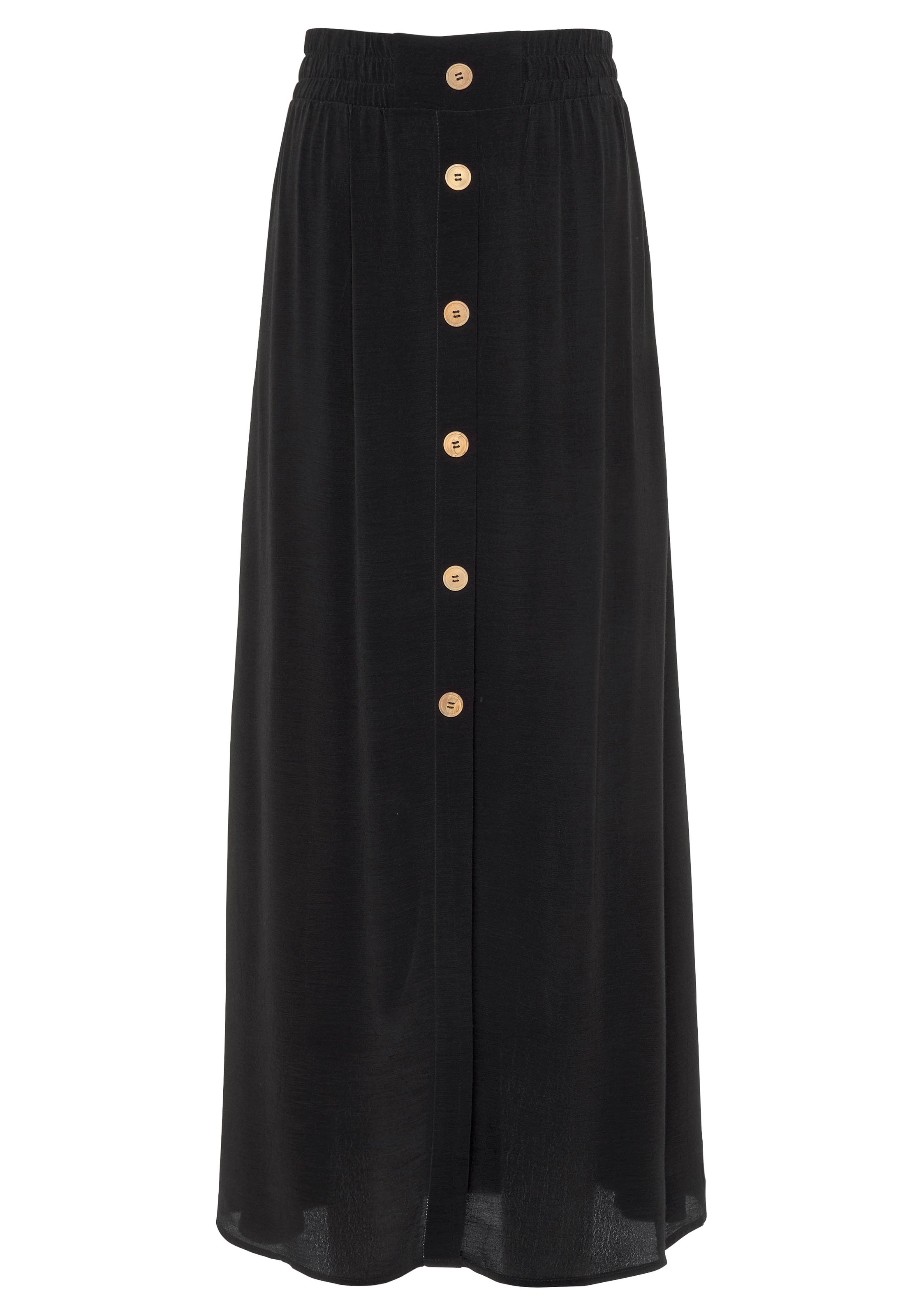 Vivance mit Zierknöpfen in Holzoptik, elastischer Sommerrock günstig online kaufen