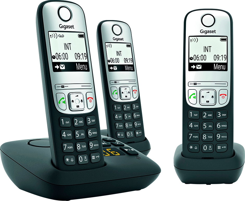 Gigaset Schnurloses DECT-Telefon »A690A Trio«, (Mobilteile: 3)