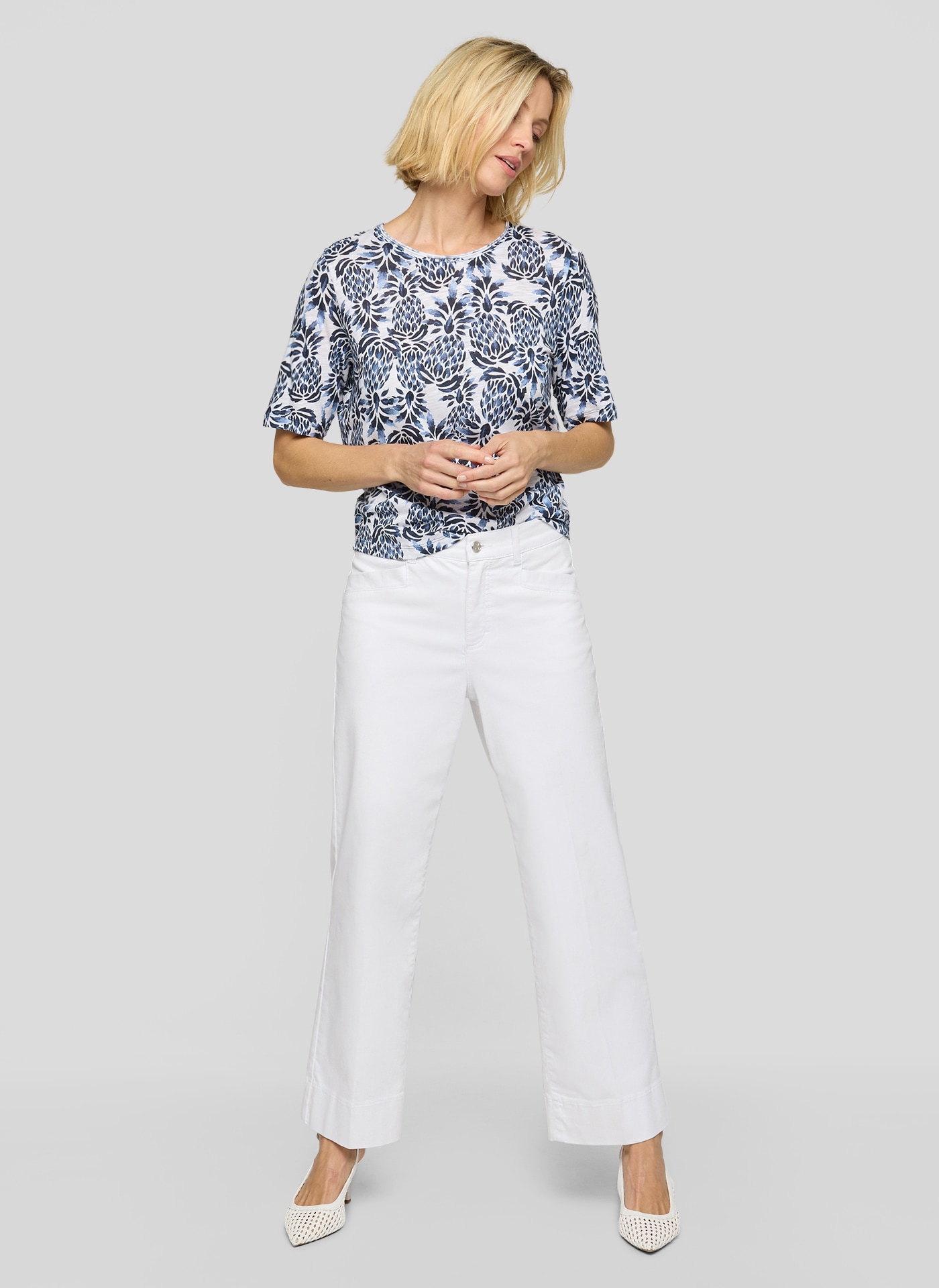 Rabe Kurzarmshirt mit Allover-Print