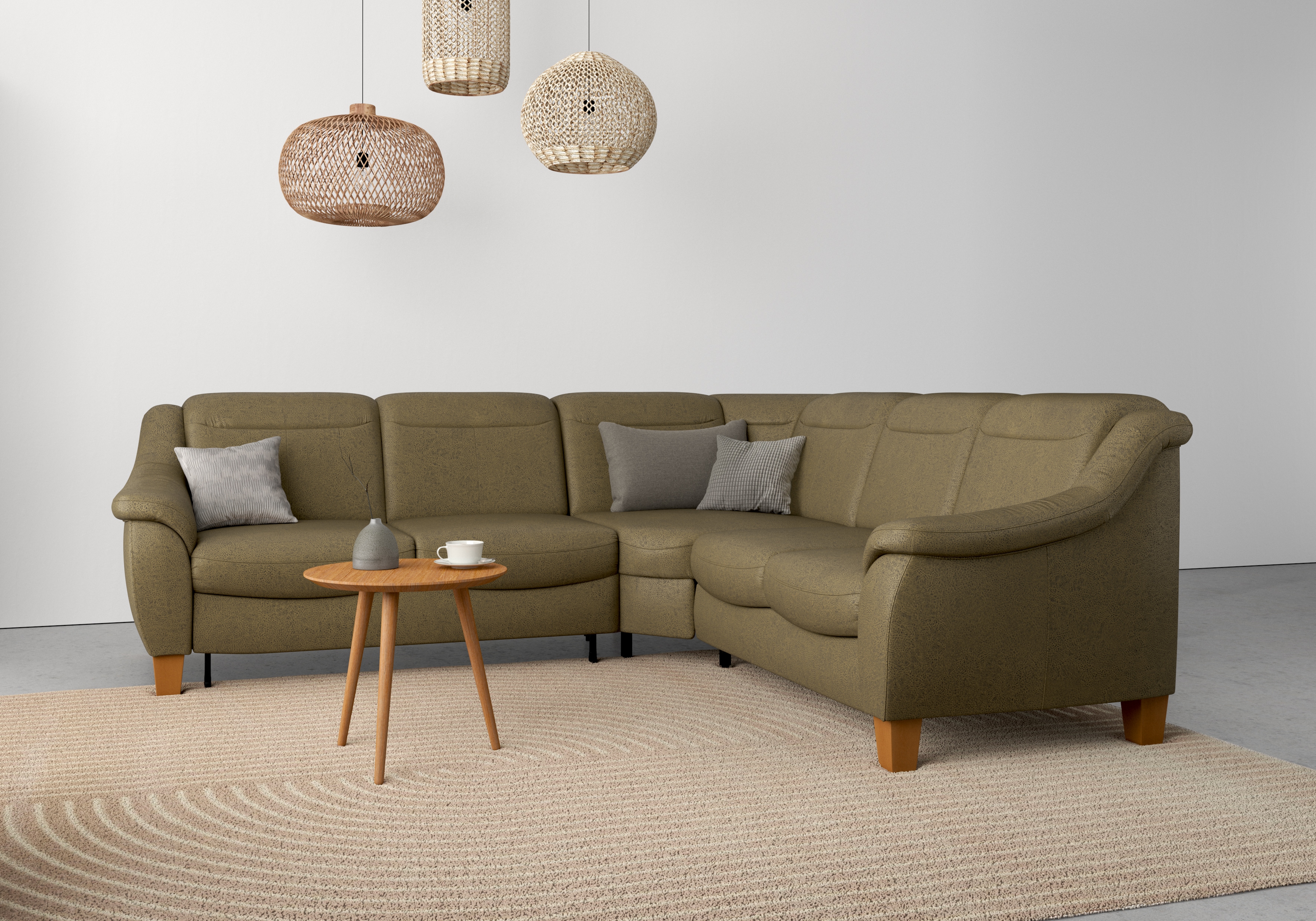 OTTO home Ecksofa "Caldera L-Form" Federkern, optional Kopfteilverstellung, Schlaffunktion & Bettkasten