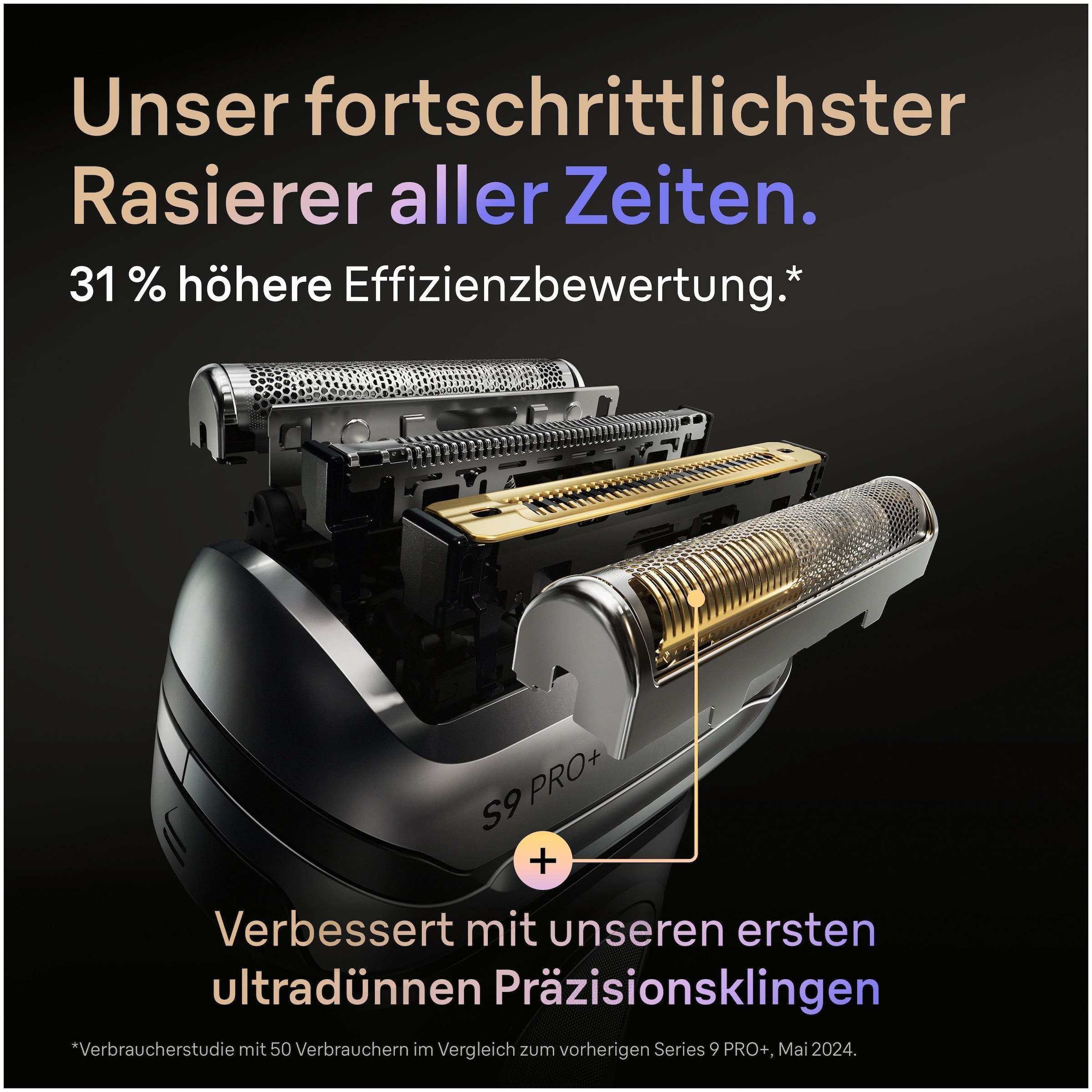 Braun Elektrorasierer »Series 9 9610s«, integrierter Präzisionstrimmer, Pro-SensoAdapt, Ladeständer, 5+1 ultradünne Präzisionsklingen